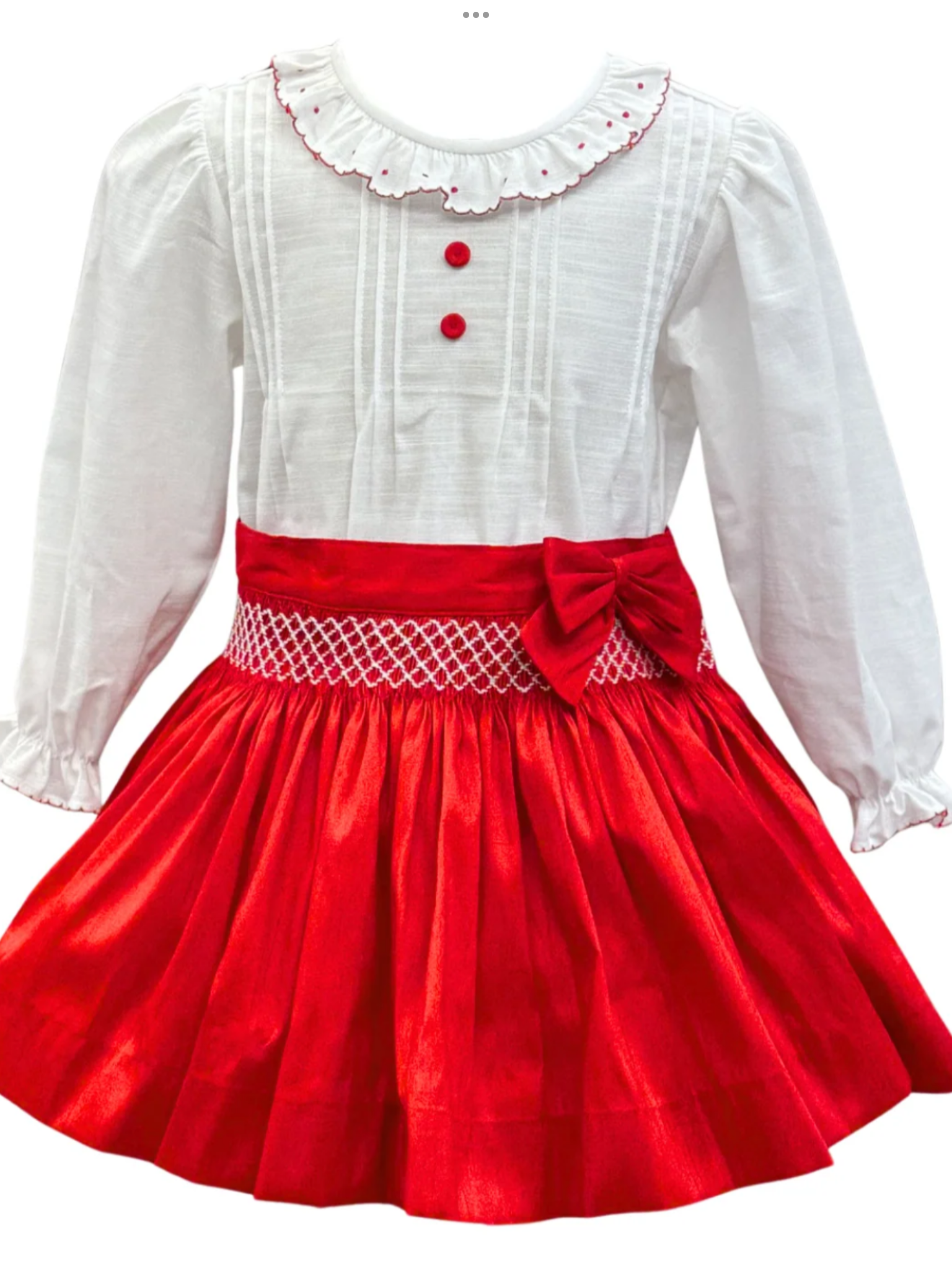 Pretty Originals Girls Red Smock Skirt Set 1025437 – PinkyBlu Baby