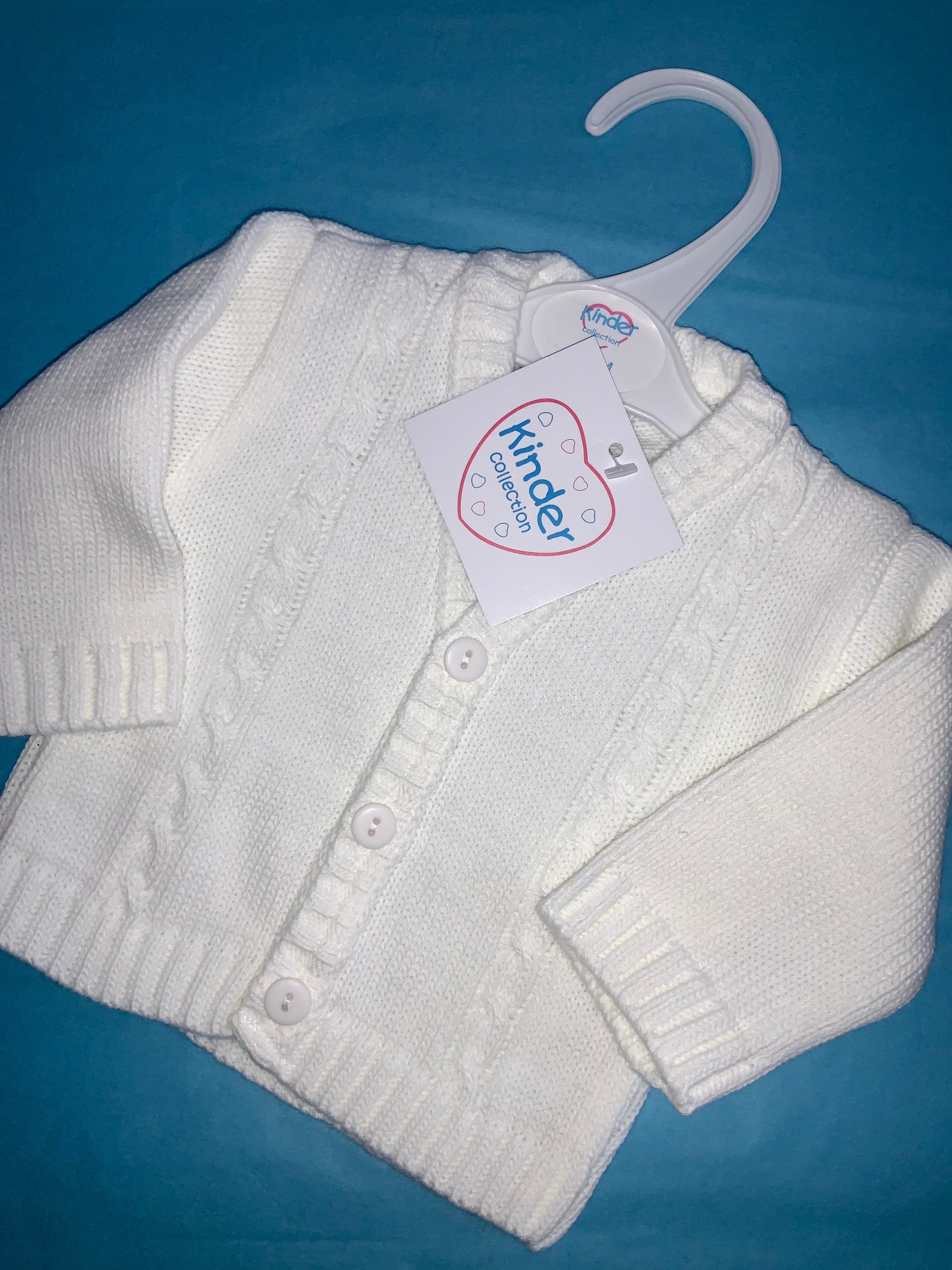 Kinder white cardigan    08231801