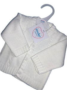 Kinder white cardigan    08231801