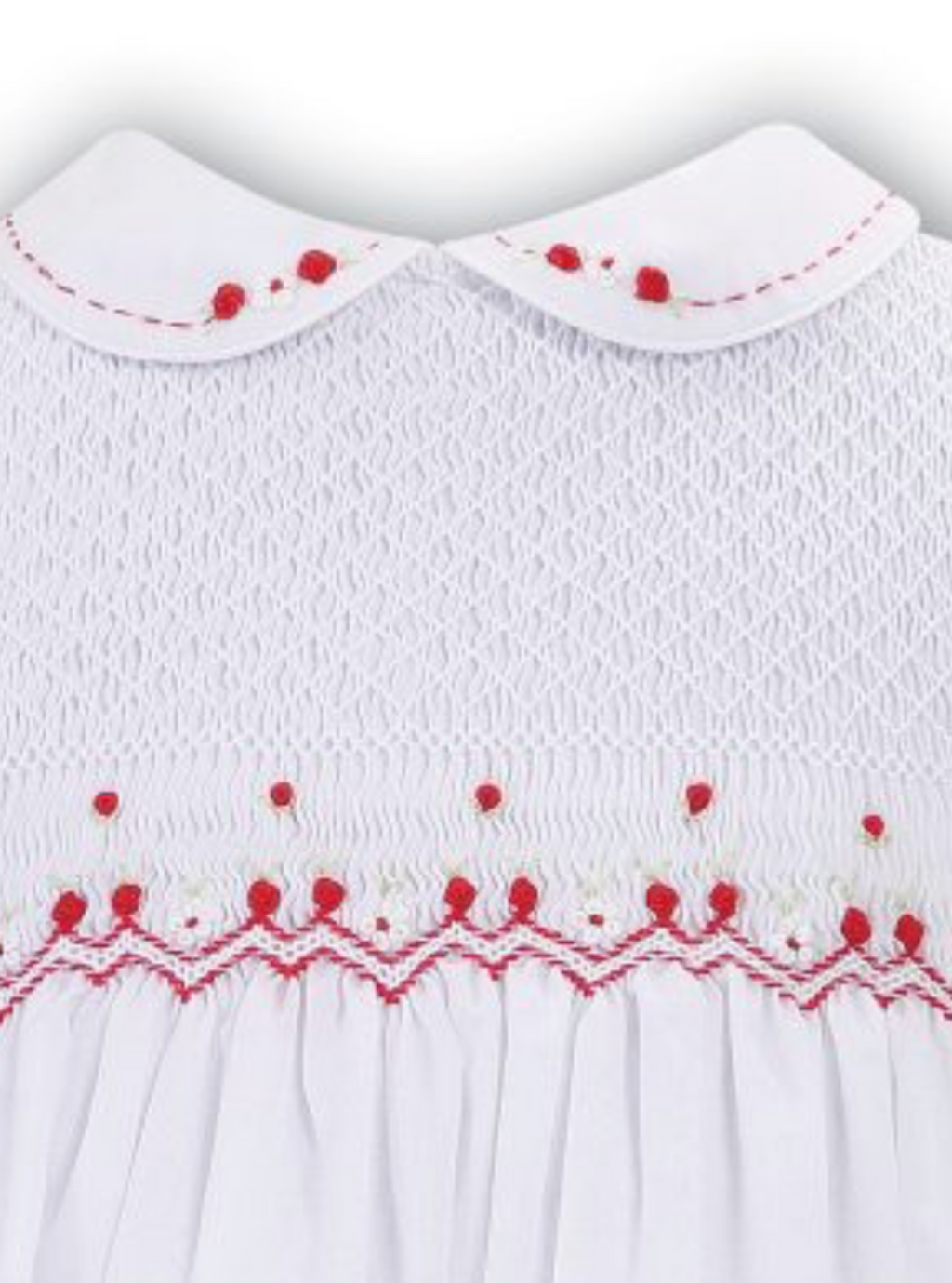 Sarah-louise white smocked dress      09231875