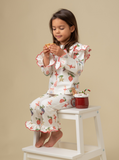 Caramelo kids ivory frilled pyjamas.   08231816