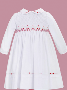 Sarah-louise white smocked dress      09231875