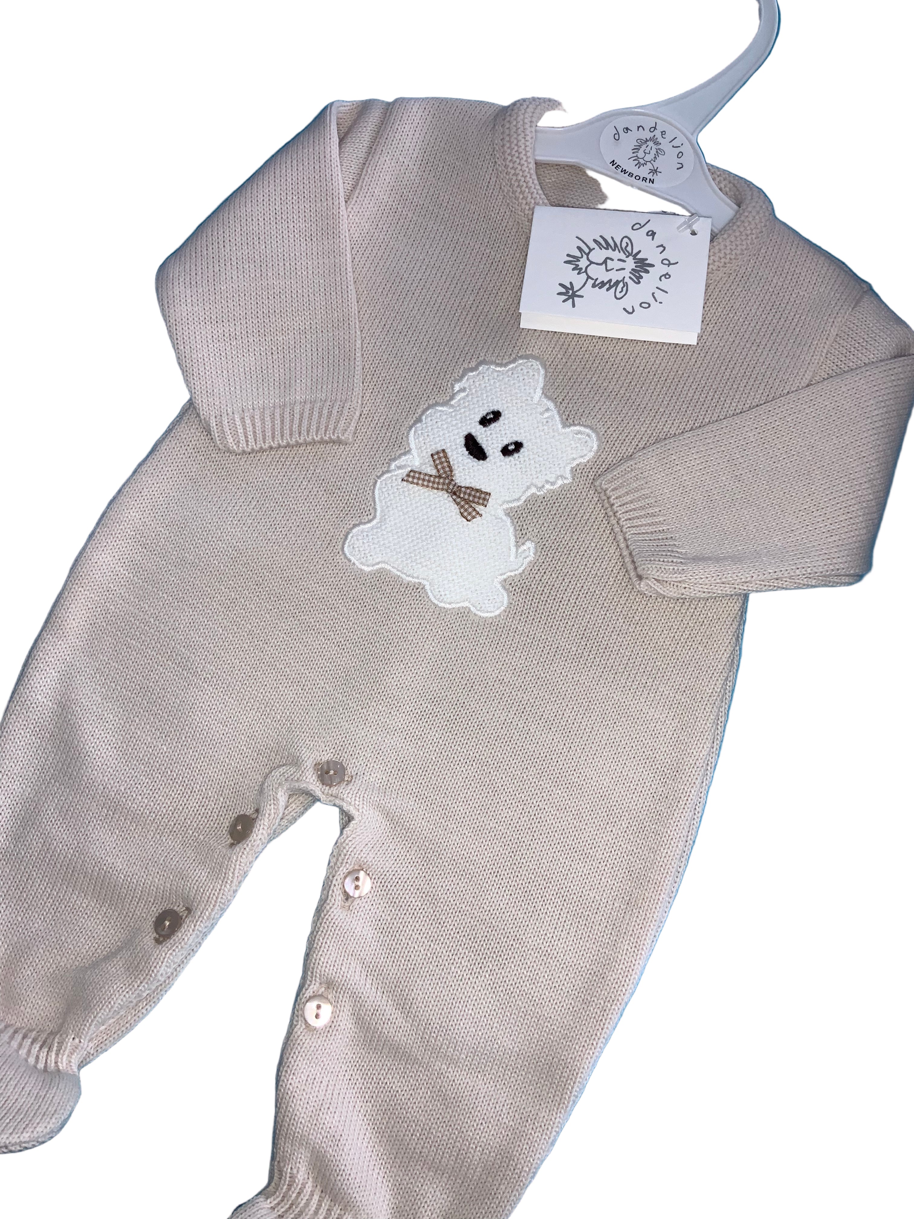 Dandelion scotty dog knitted romper.   08231805