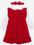 Caramelo kids red velvet dress set.   08231820