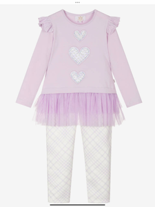 Caramelo kids lilac leggings set.    08231809