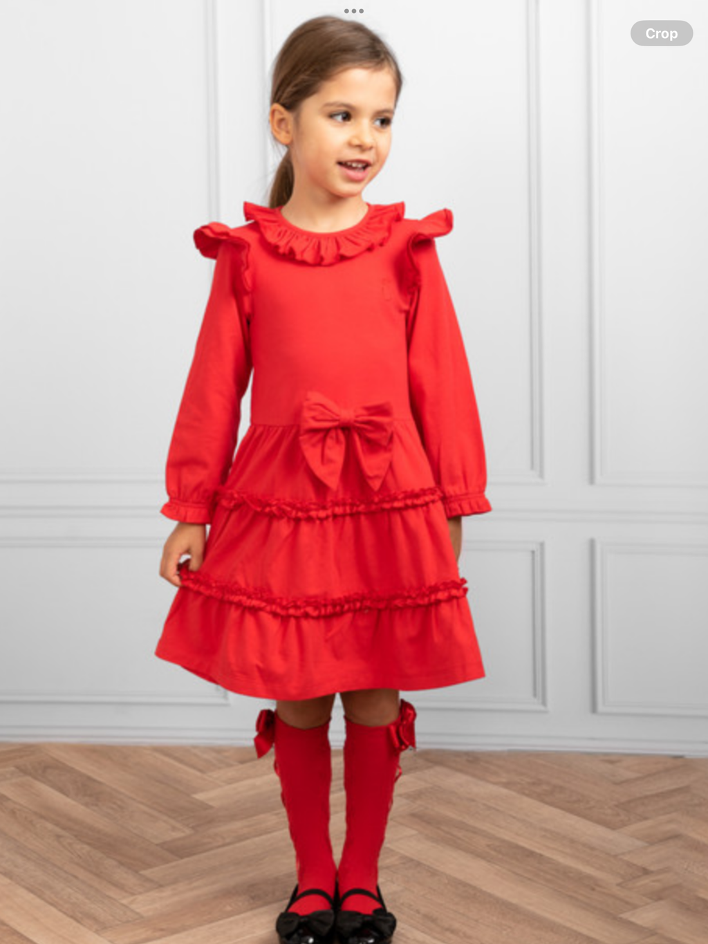 Caramelo kids red tiered dress 1024631