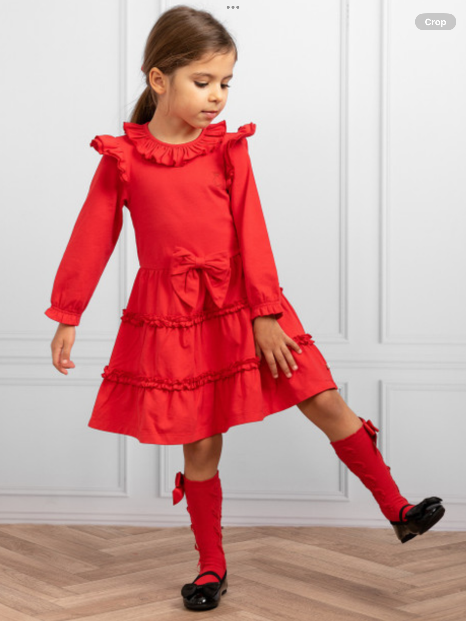 Caramelo kids red tiered dress 1024631