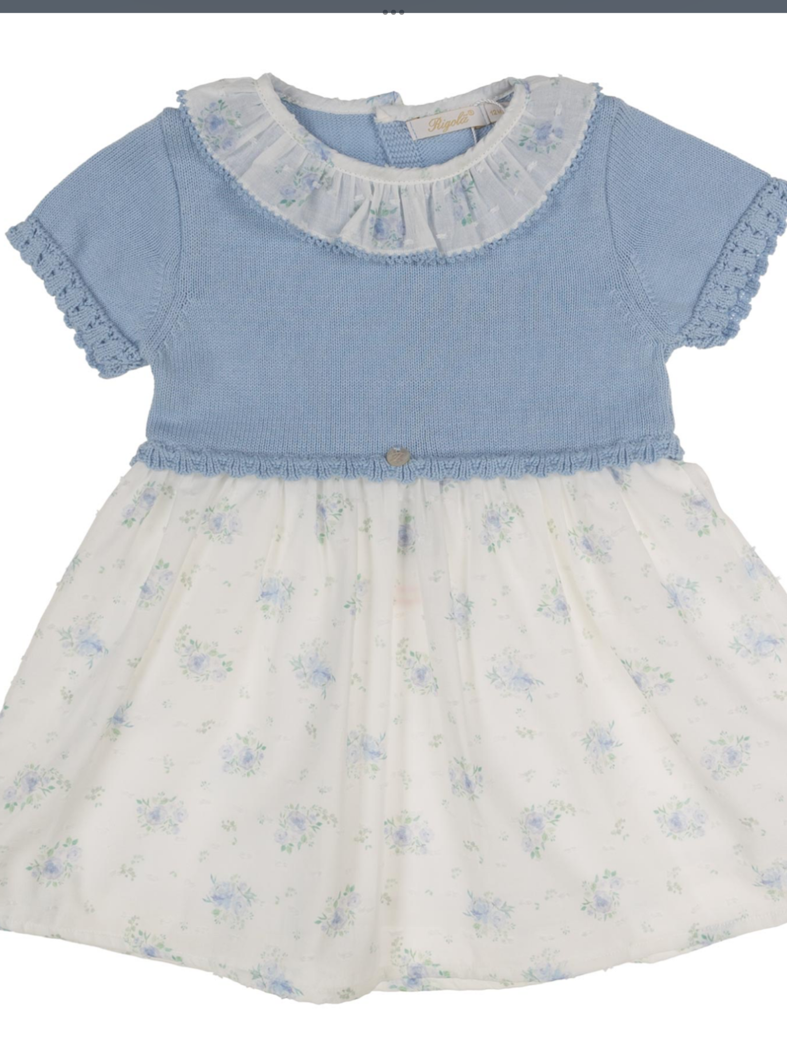 Rigola Baby Girls Organic Knit & Floral Dress    0226560