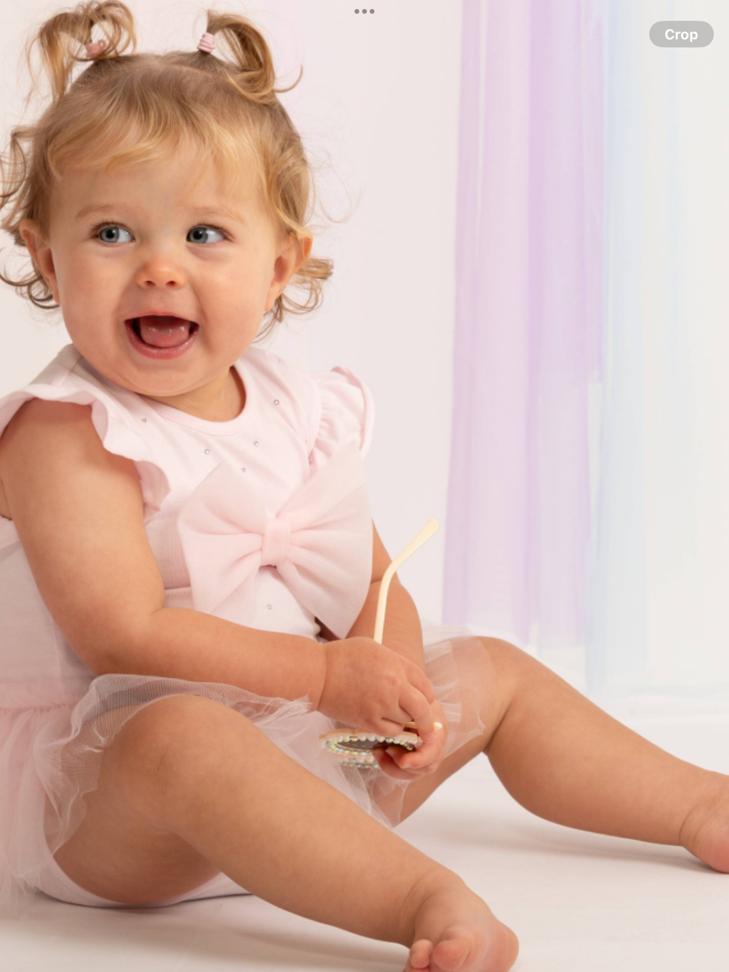 Caramelo Baby Girls Pink Tulle Bow Romper 0226568