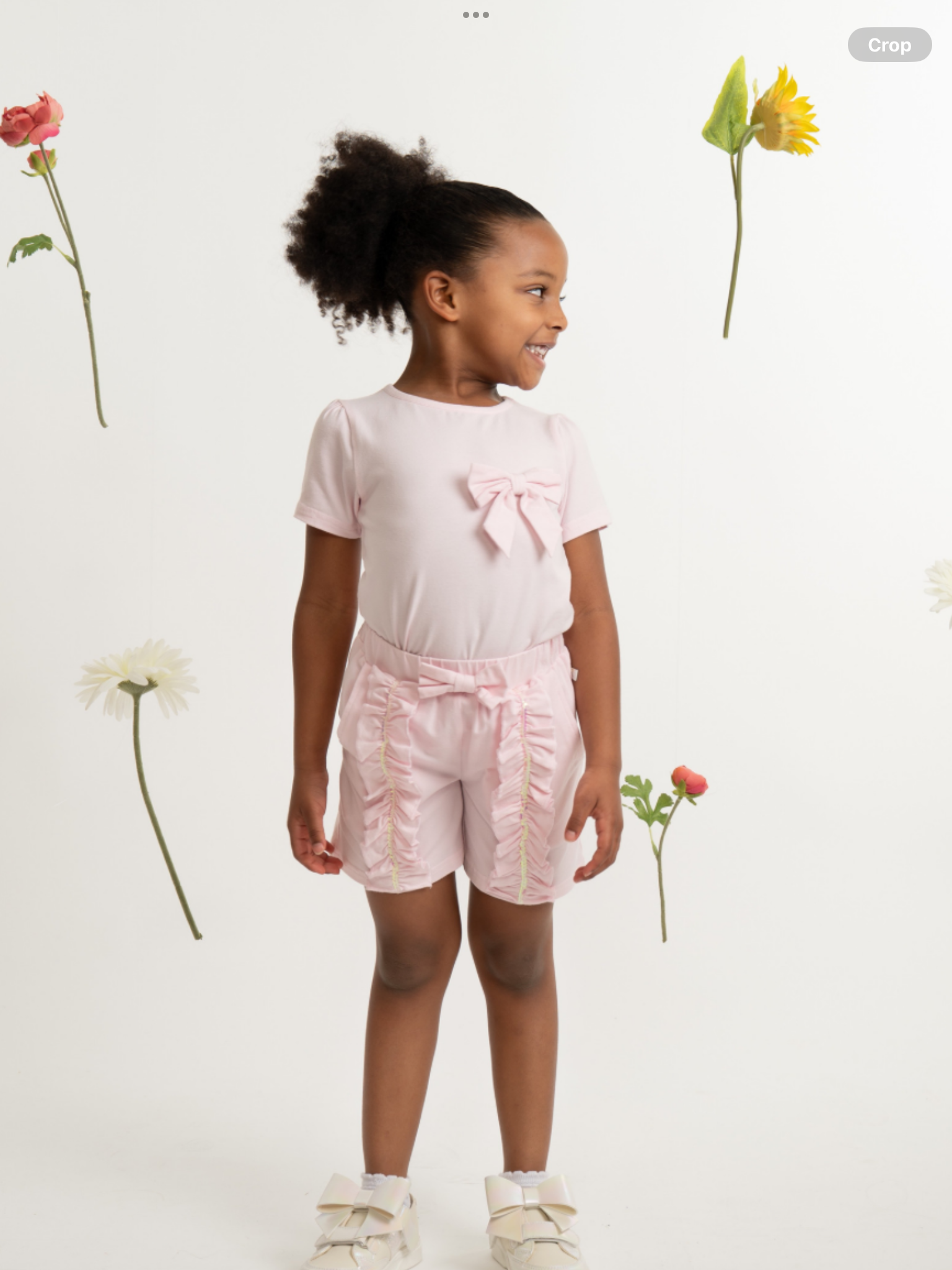 Pre order Caramelo Girls Pink Ruffle Jersey Short Set 0226570