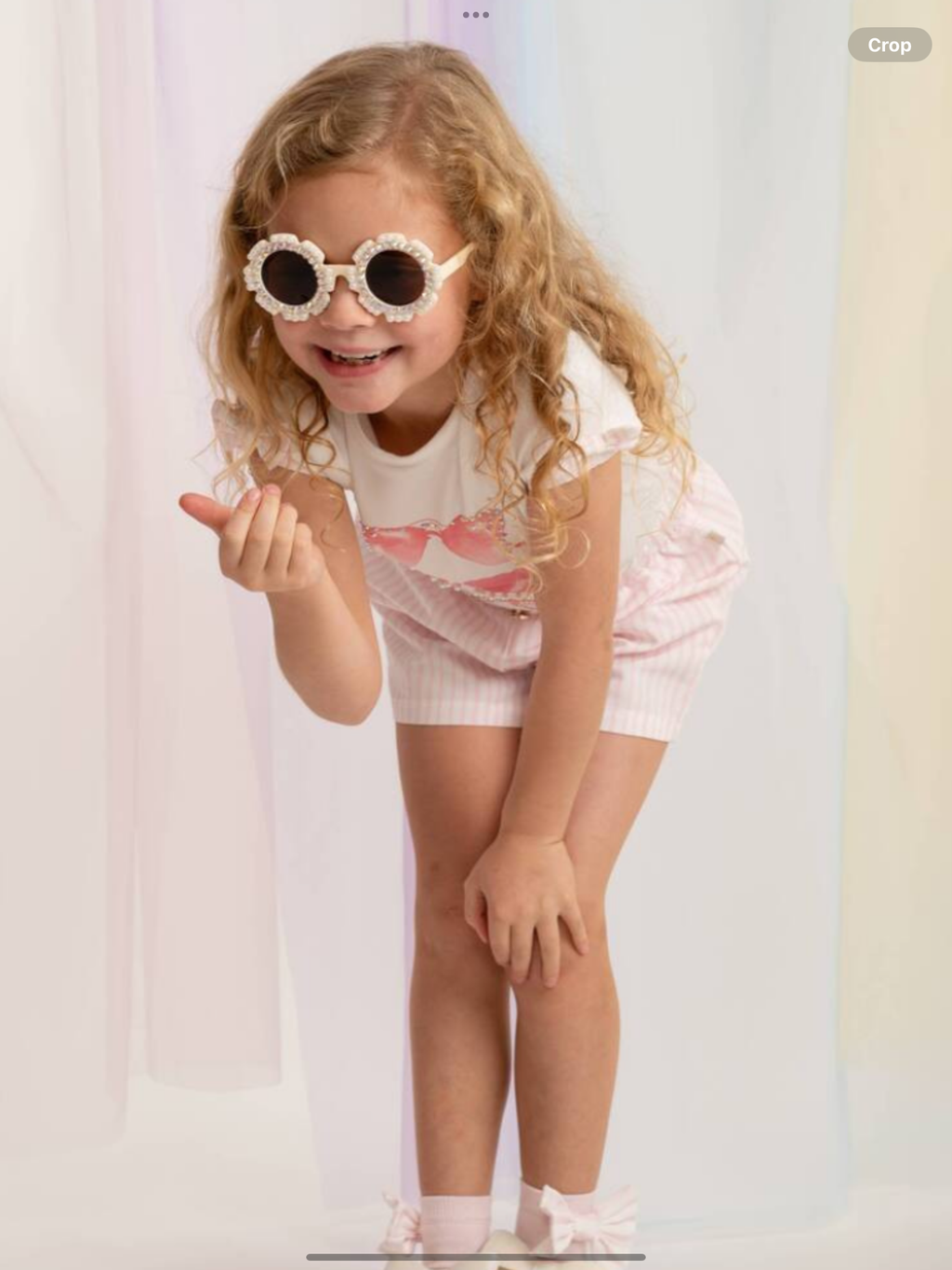 Caramelo Girls Pink Sunglasses Graphic Short Set  0226571