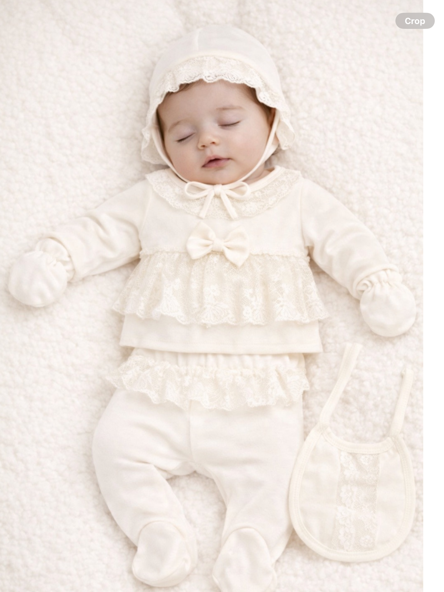 Pre order Caramelo Baby Girls 5 Piece Set Ivory 0226573