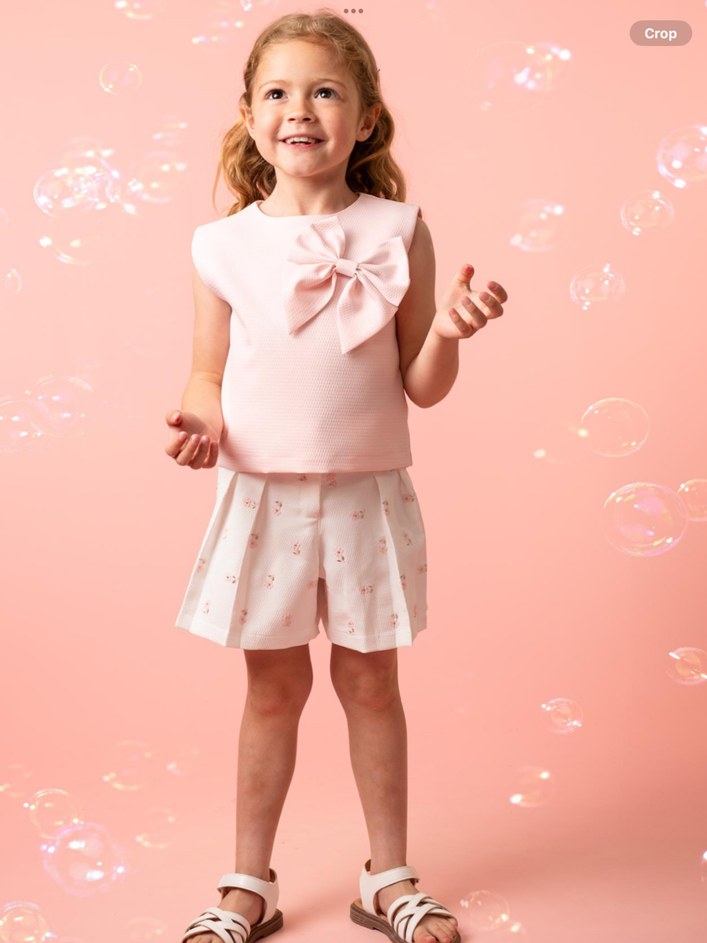 Pre order Caramelo Kids Girls Summer Occasion Bow Top Short Set 0226578