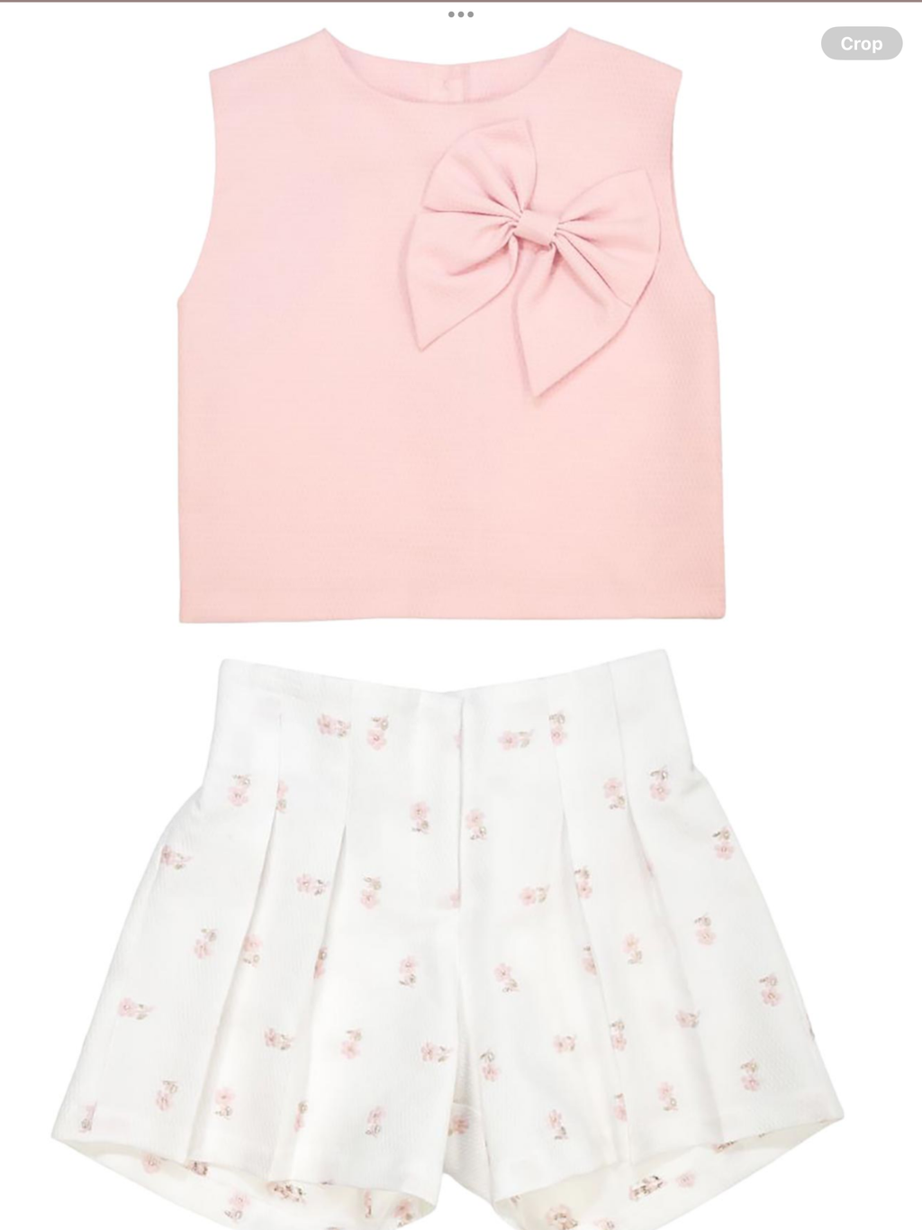 Pre order Caramelo Kids Girls Summer Occasion Bow Top Short Set 0226578