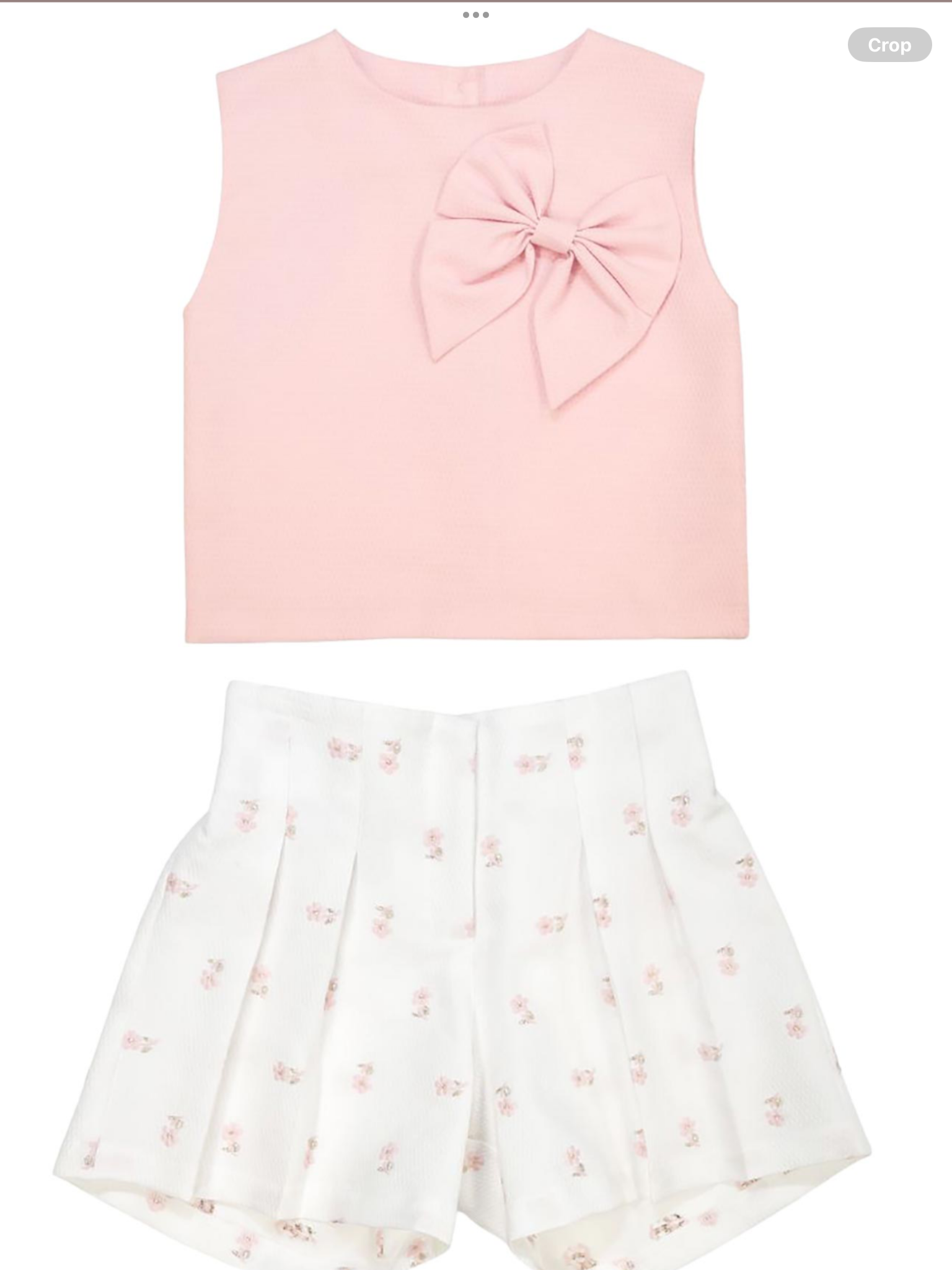 Pre order Caramelo Kids Girls Summer Occasion Bow Top Short Set 0226578