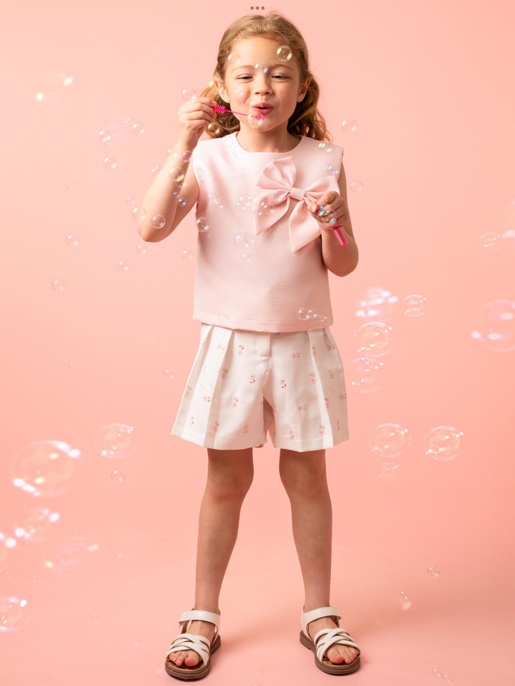 Pre order Caramelo Kids Girls Summer Occasion Bow Top Short Set 0226578