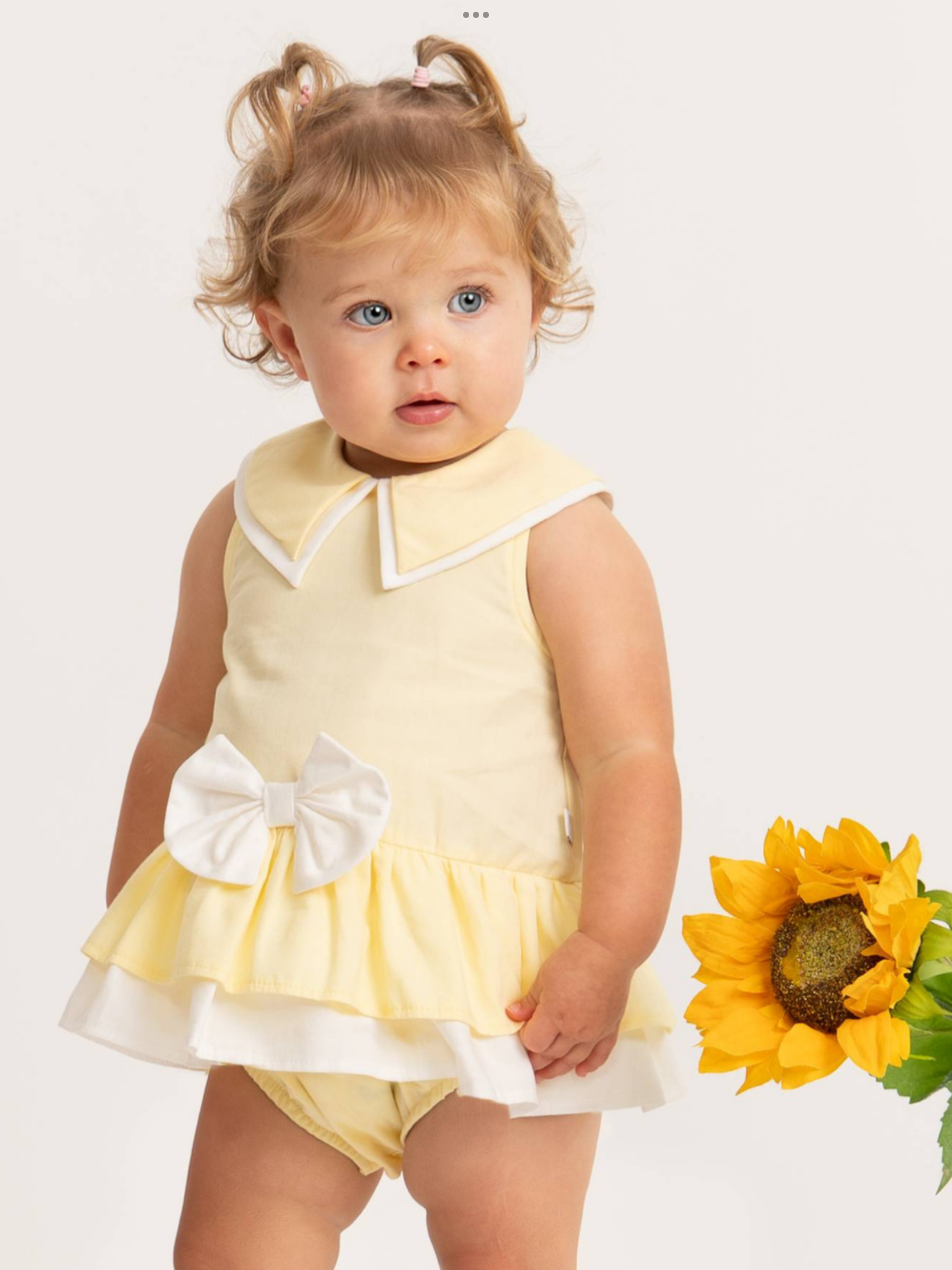 Pre order Caramelo Baby Girls Lemon Woven Sailor Dress & Jampant  0226582