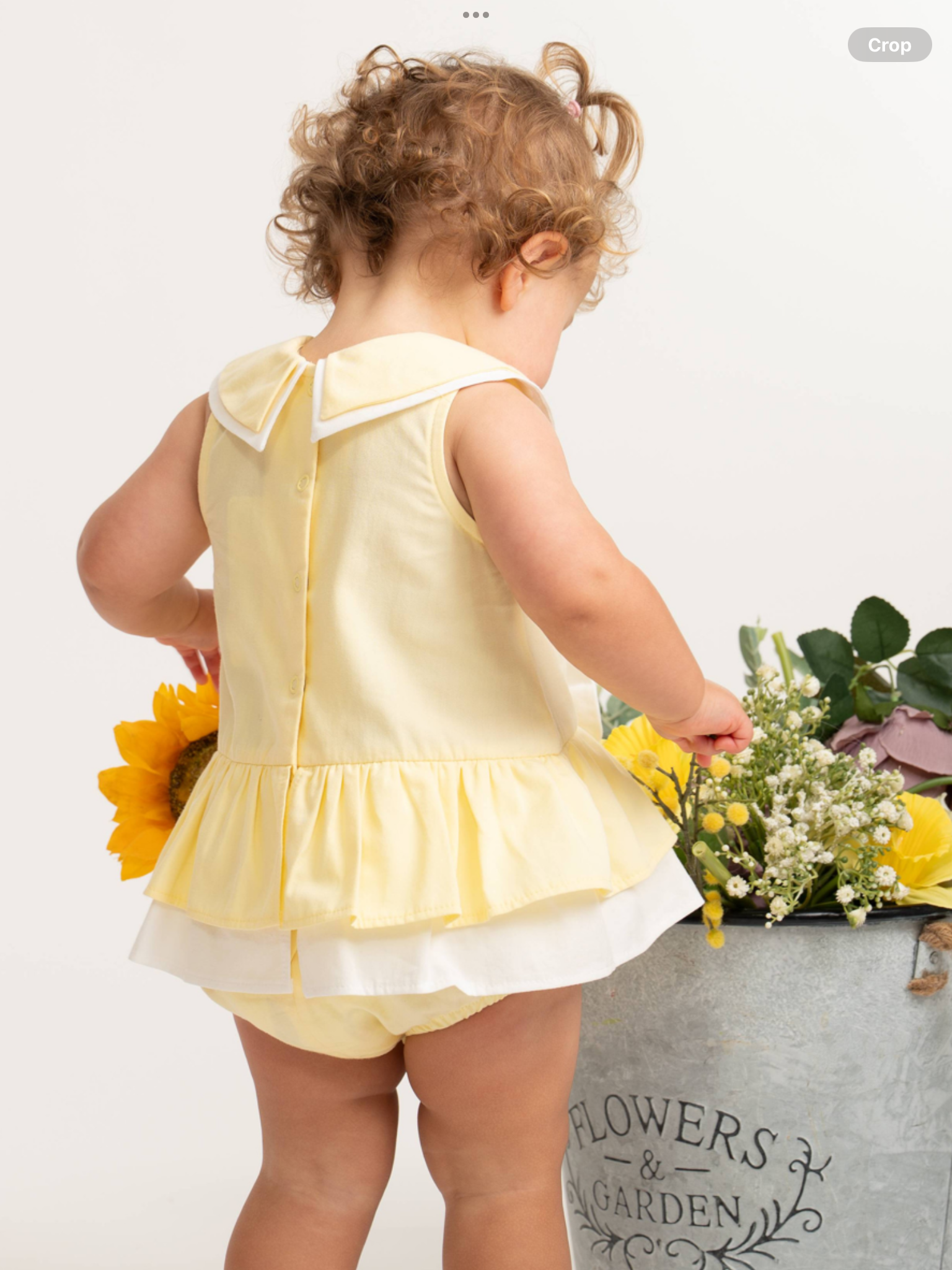 Pre order Caramelo Baby Girls Lemon Woven Sailor Dress & Jampant  0226582