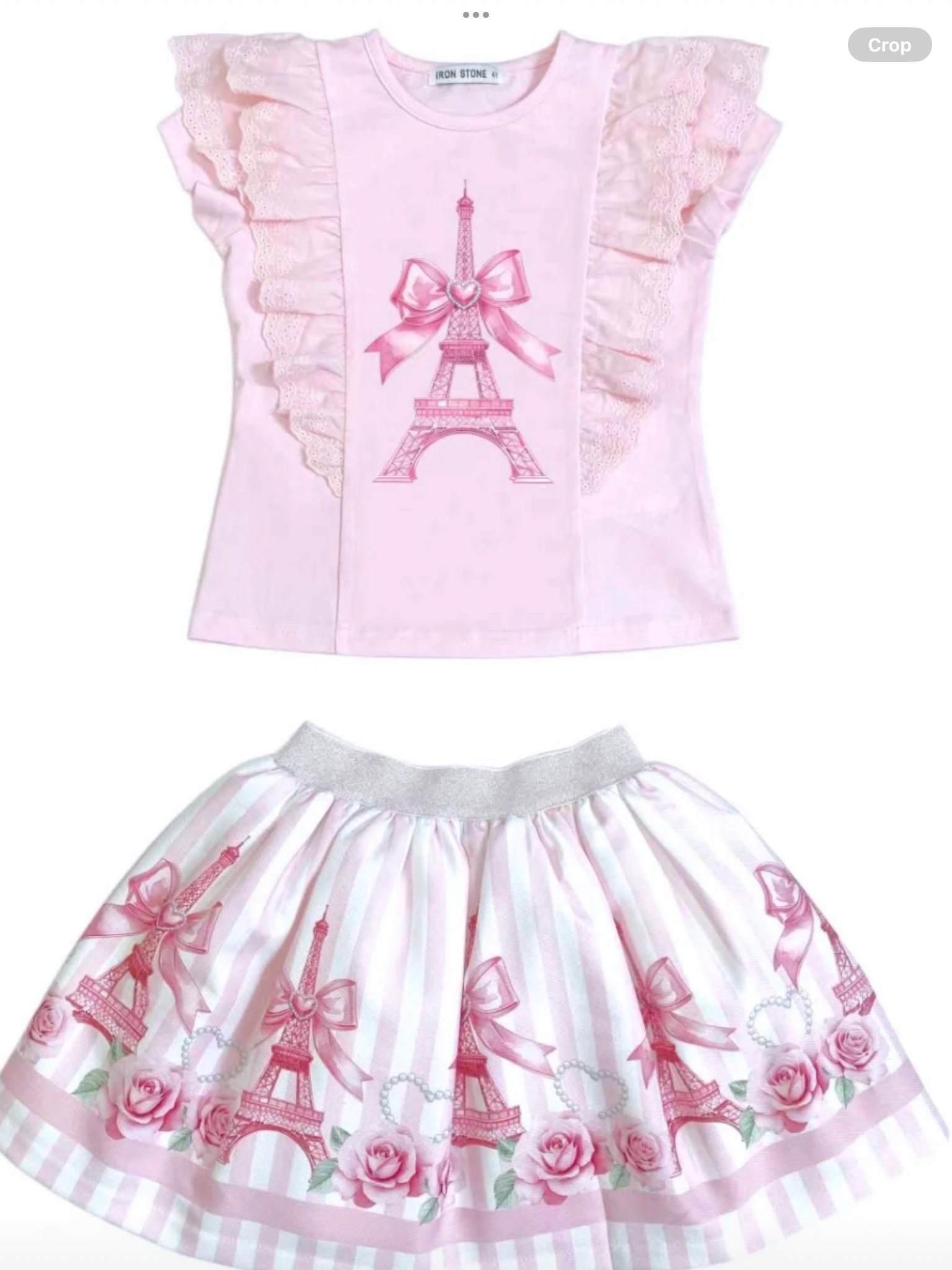 Diamond stone pink skirt sets 0226587