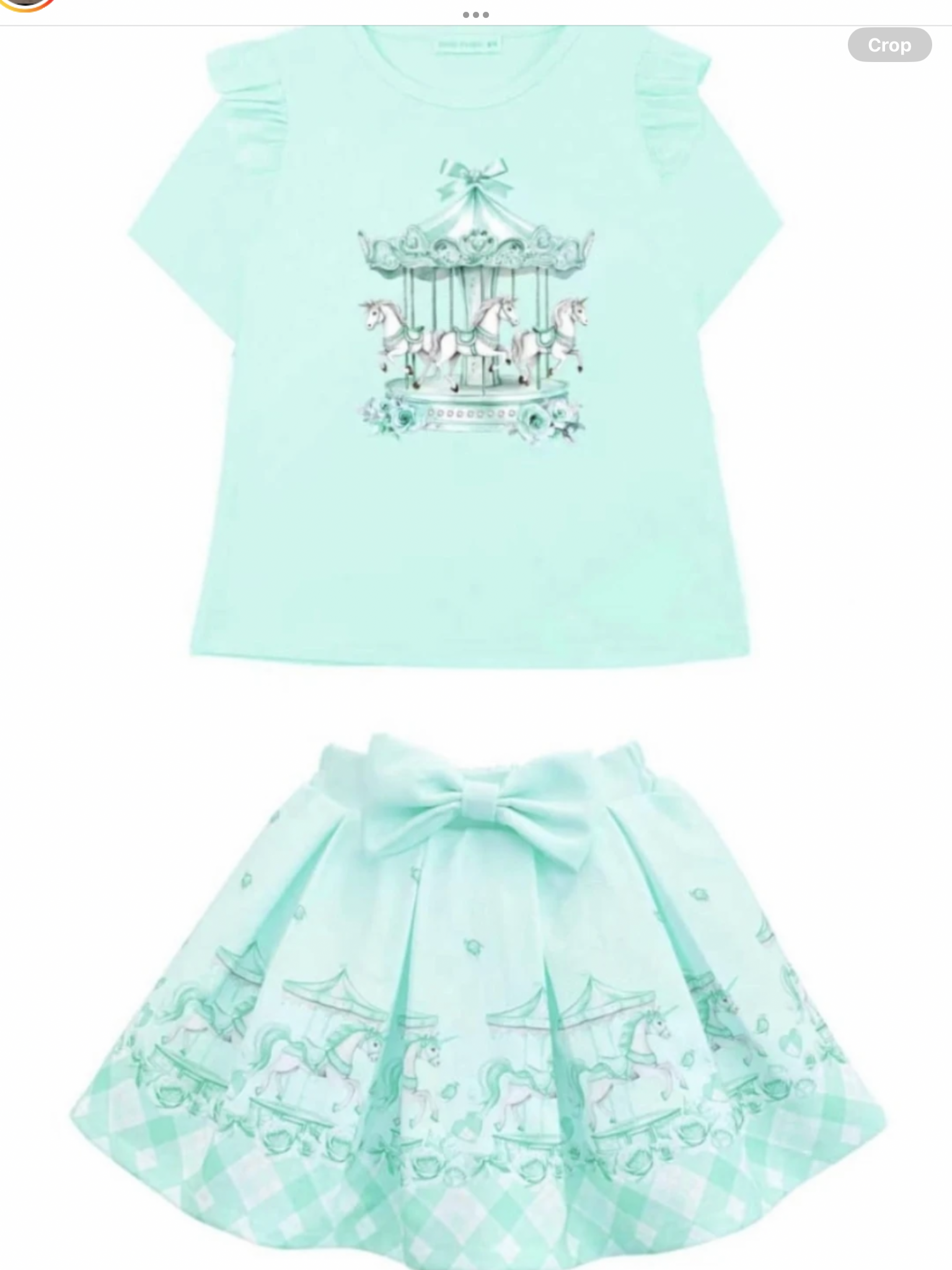 Diamond stone aqua skirt set 0226594