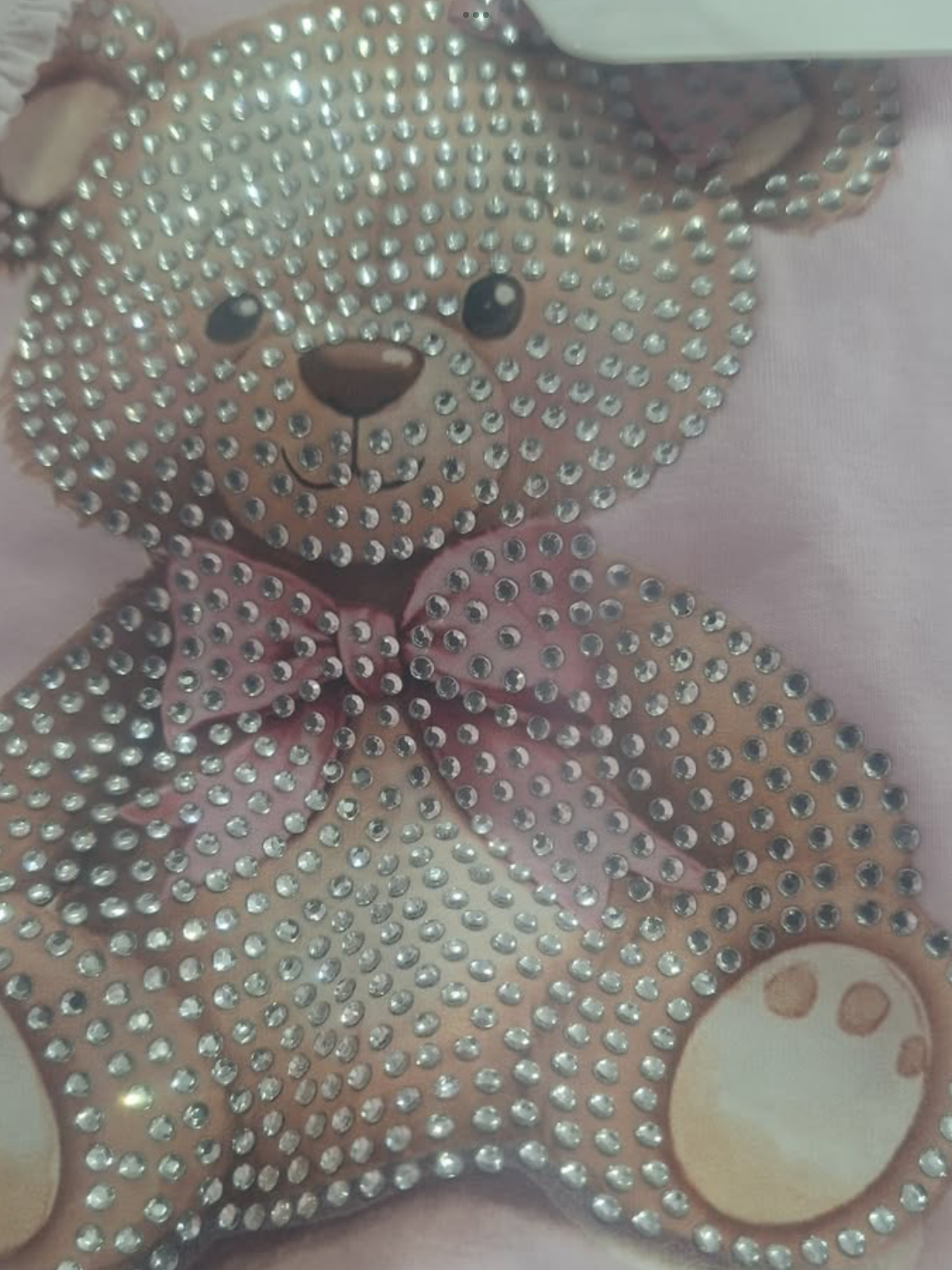 Diamond stone embellished teddy skirt set 0226596