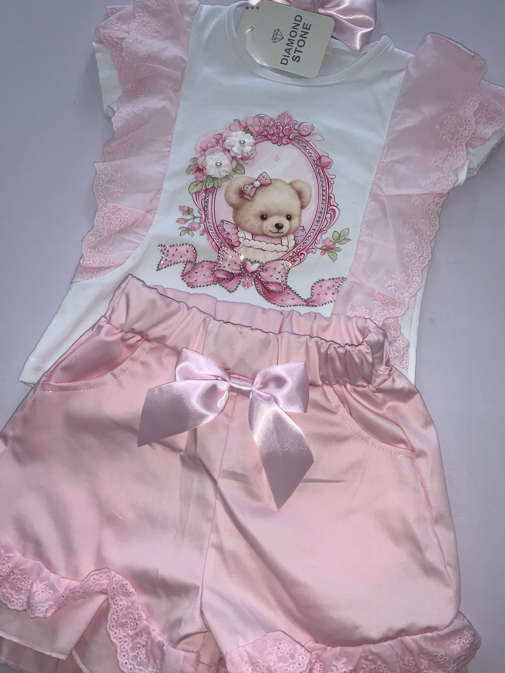 Diamond stone shorts set 0226604