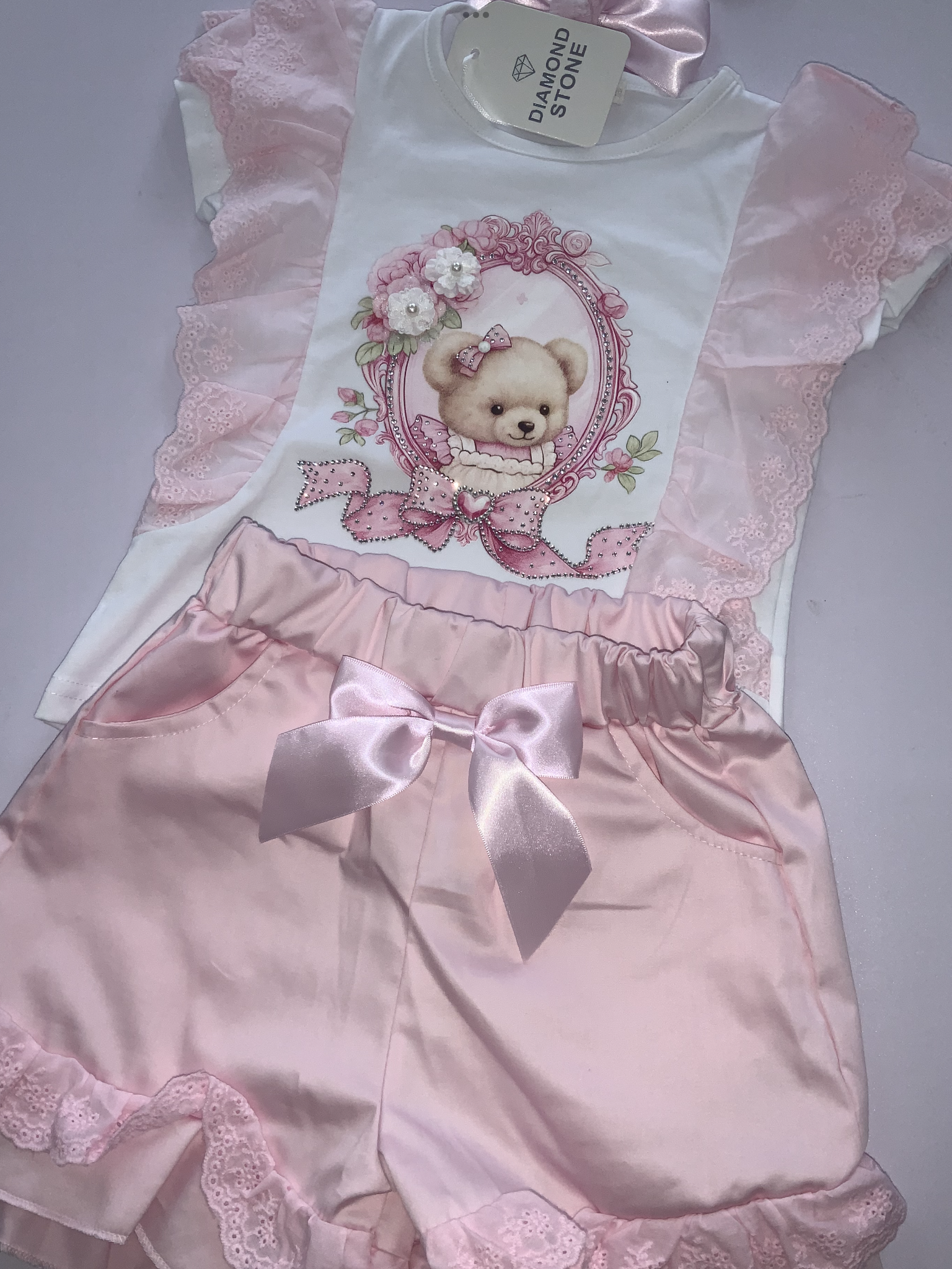 Diamond stone shorts set 0226604