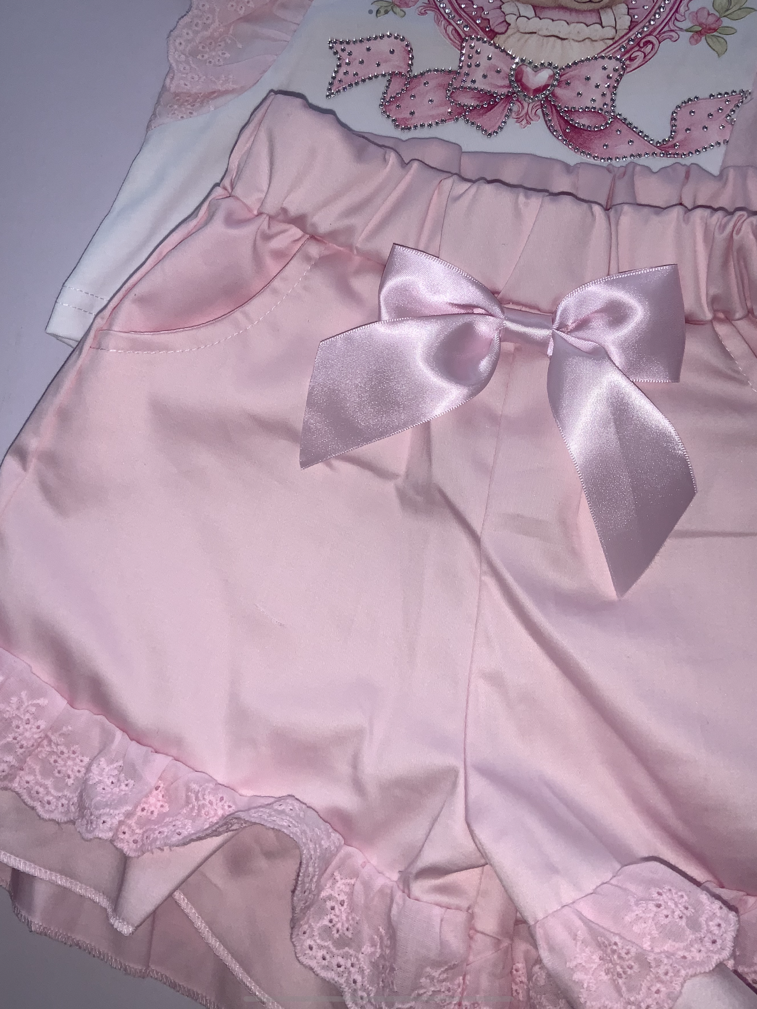 Diamond stone shorts set 0226604