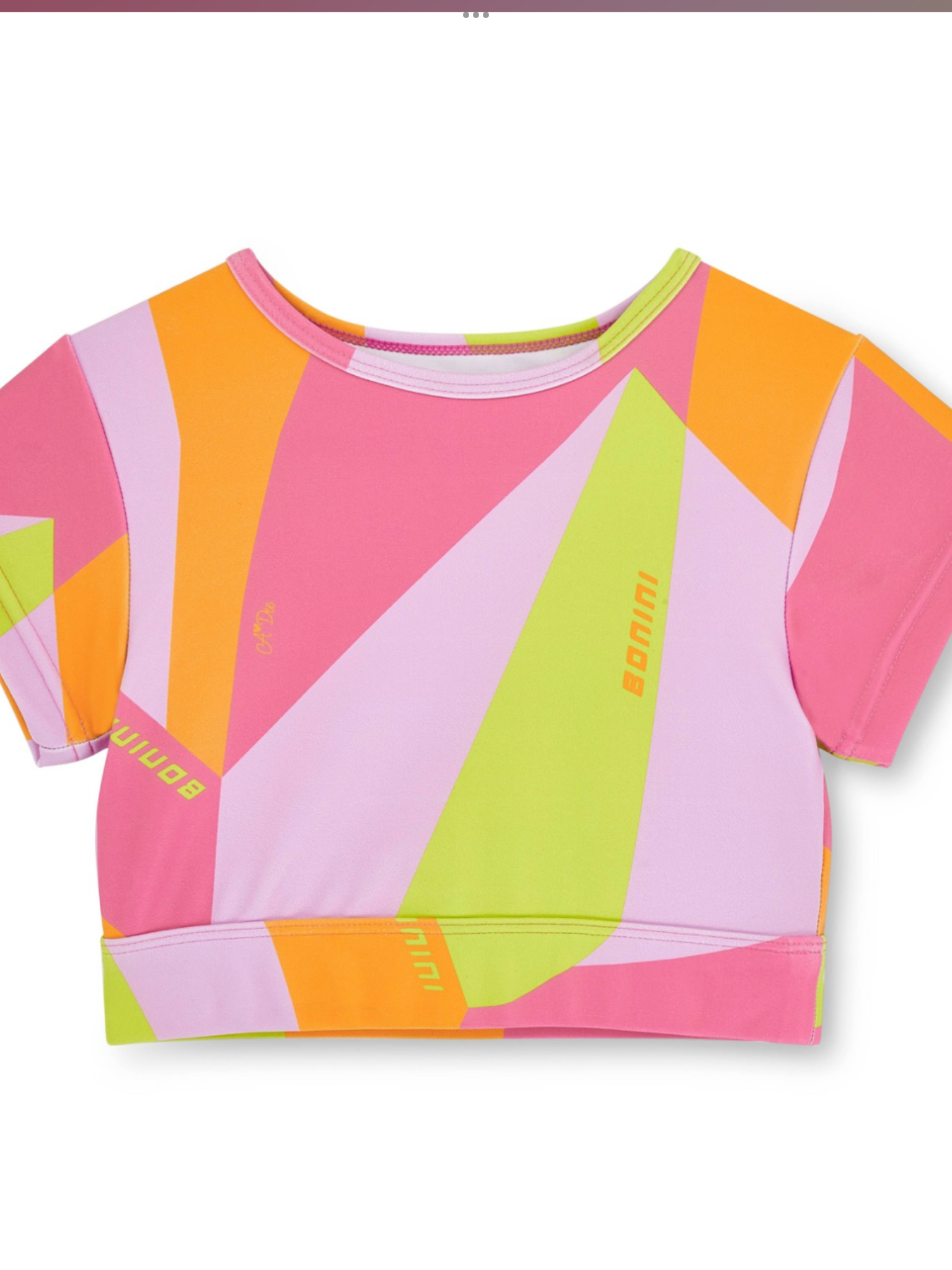 Bonini by A* Dee Dream AOP Crop Top - Hot Pink 0226615