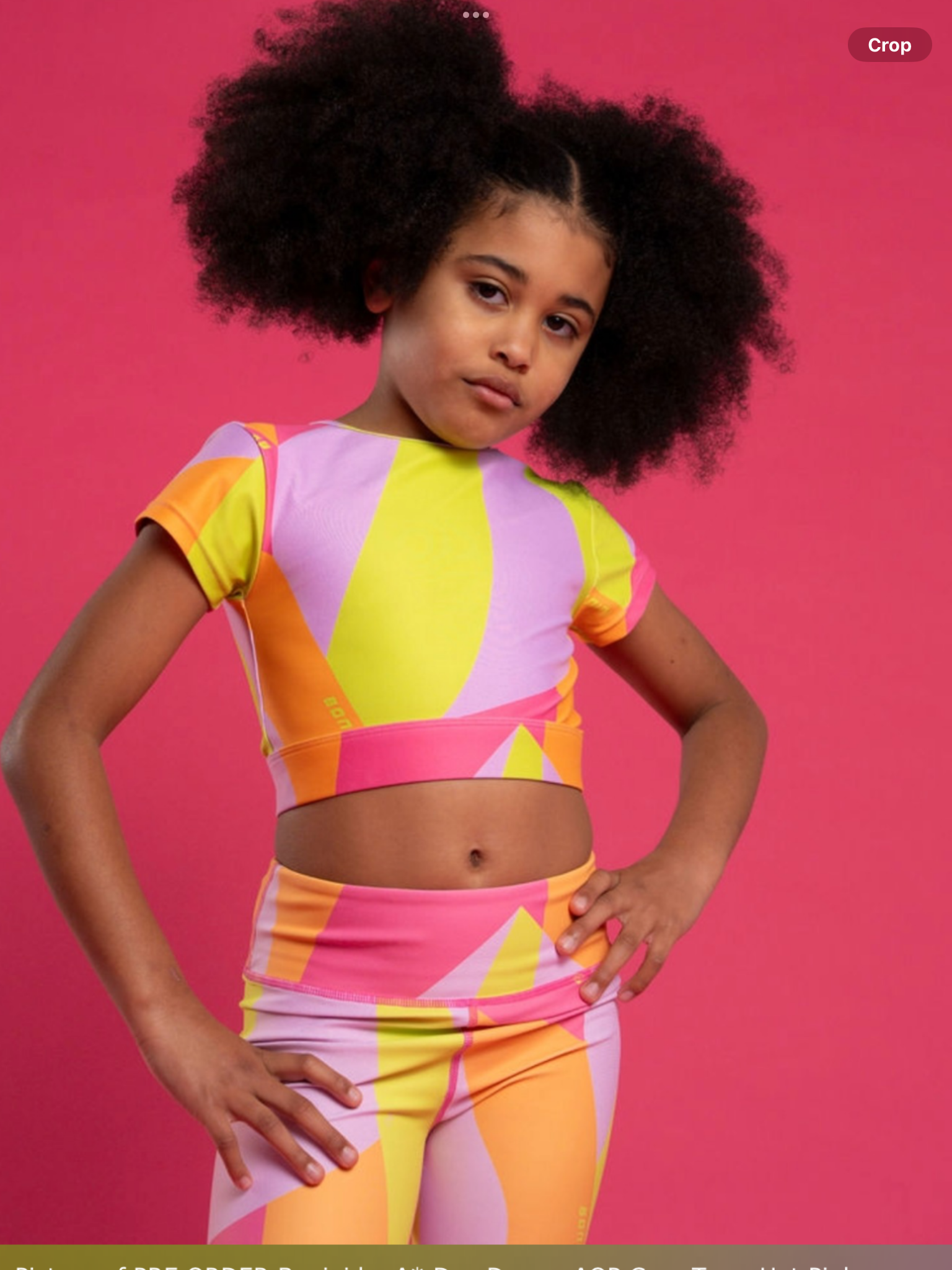 Bonini by A* Dee Dream AOP Crop Top - Hot Pink 0226615