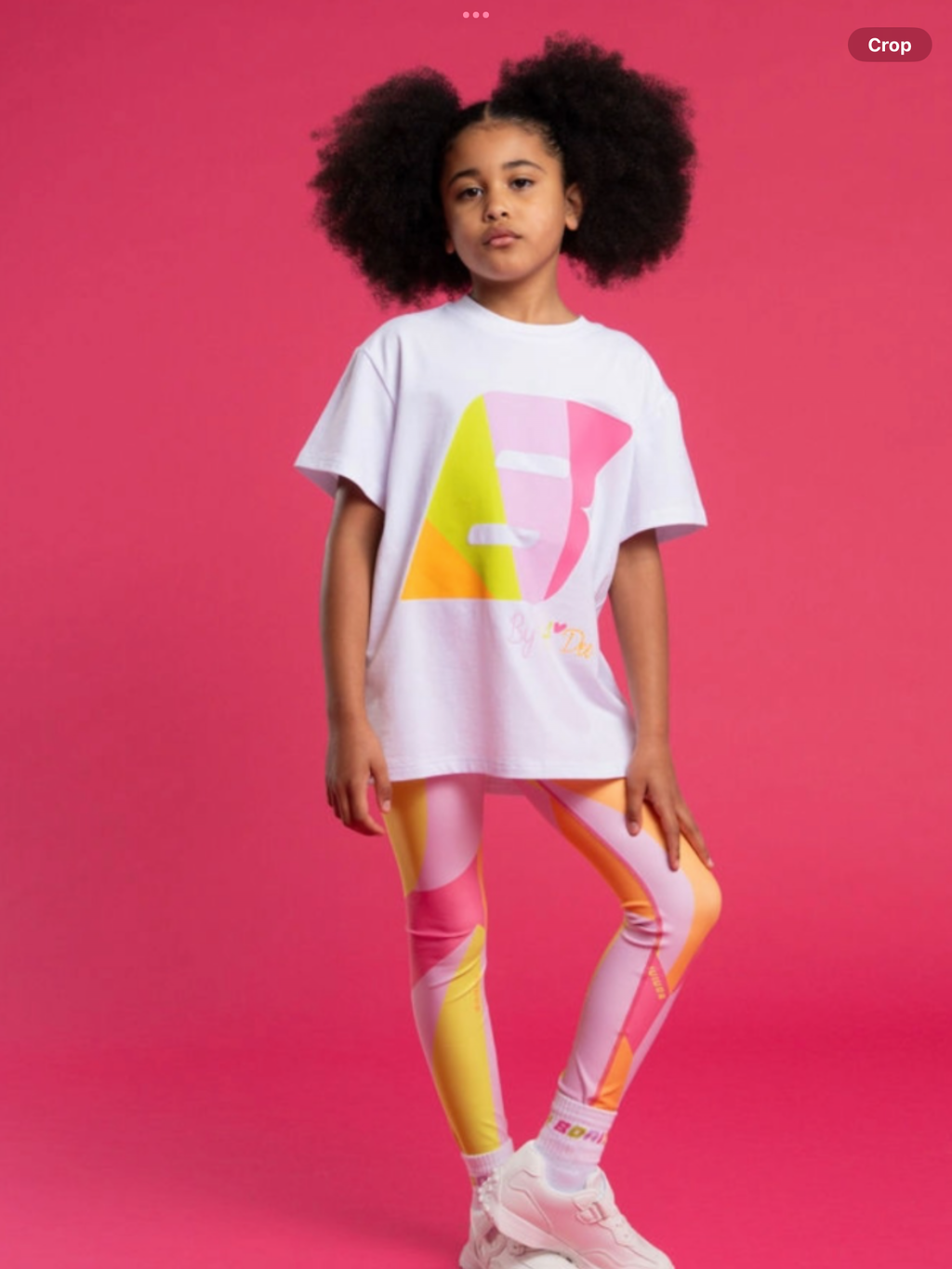 Bonini by A* Dee Dynamic Oversized Logo T-Shirt - Bright White Hot Pink   0226618
