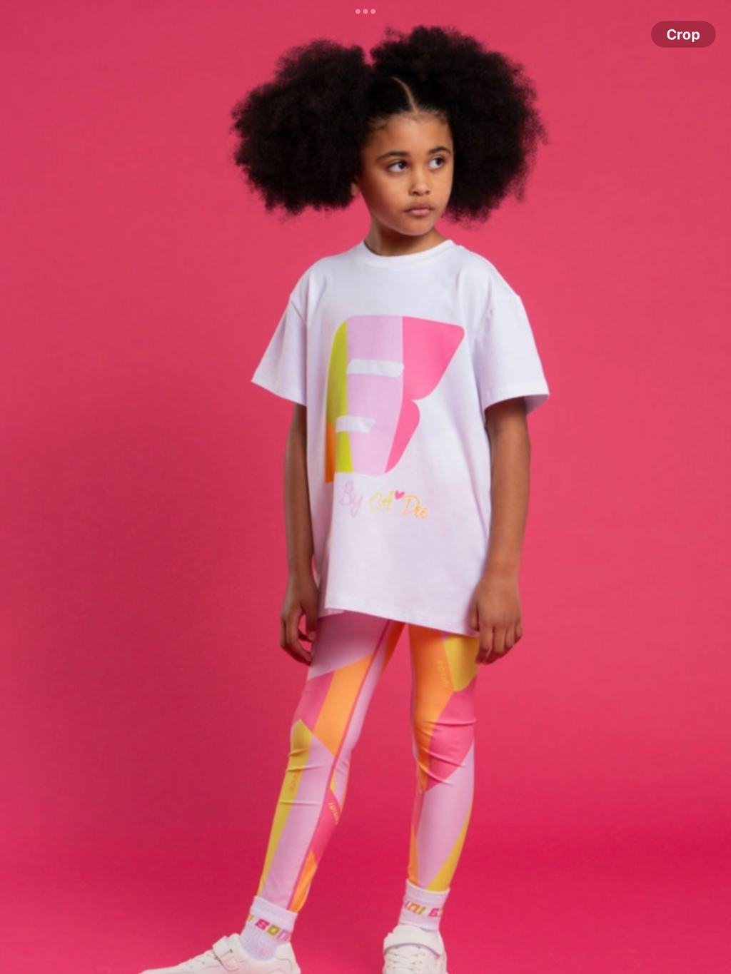 Bonini by A* Dee Dynamic Oversized Logo T-Shirt - Bright White Hot Pink   0226618