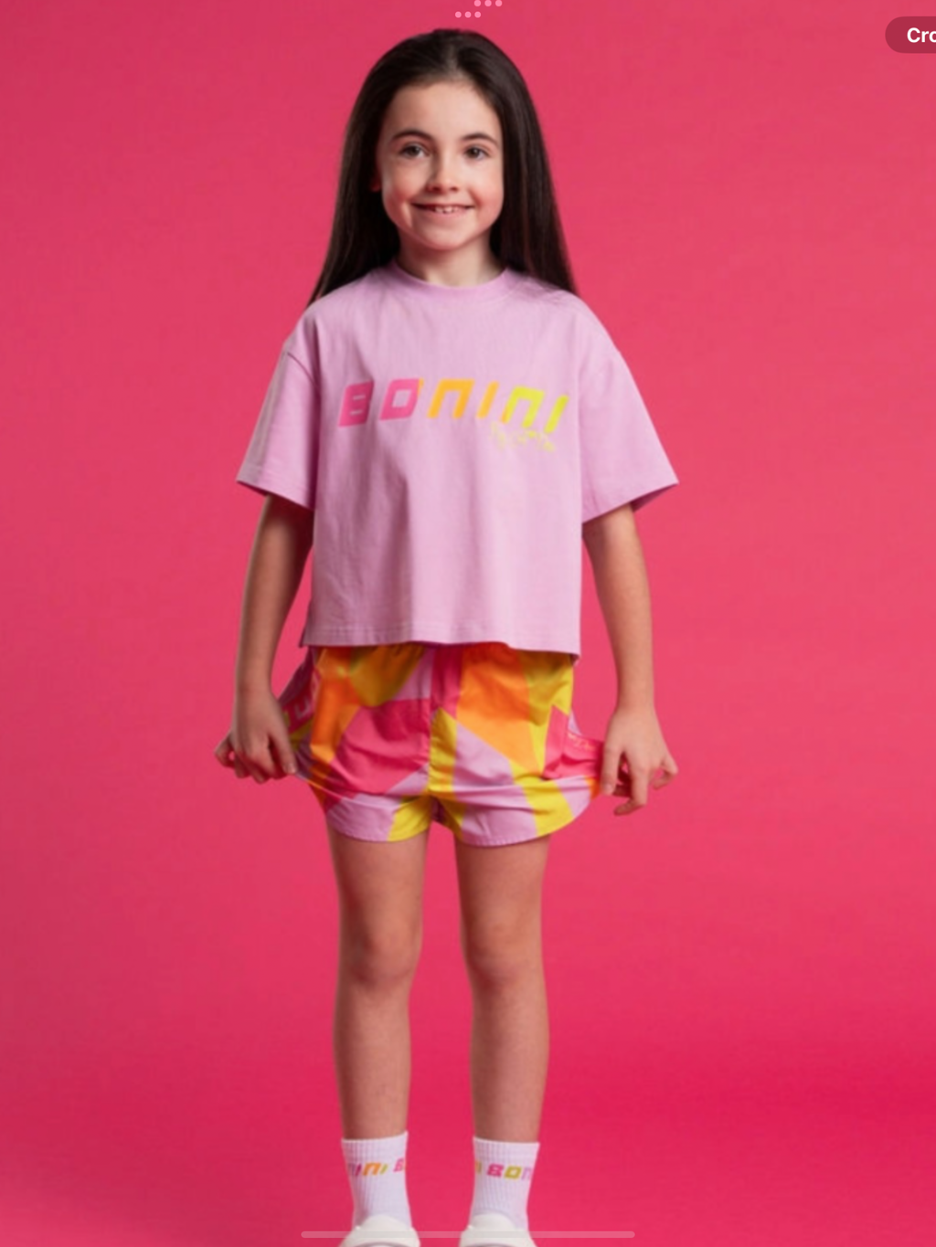 Bonini by A* Dee Shine Cropped Logo T-Shirt - Lilac Bloom  0226620