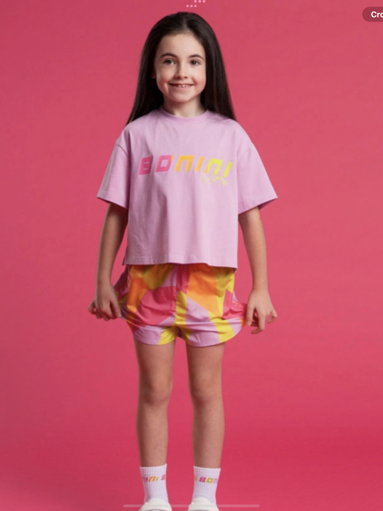 Bonini by A* Dee Shine Cropped Logo T-Shirt - Lilac Bloom  0226620