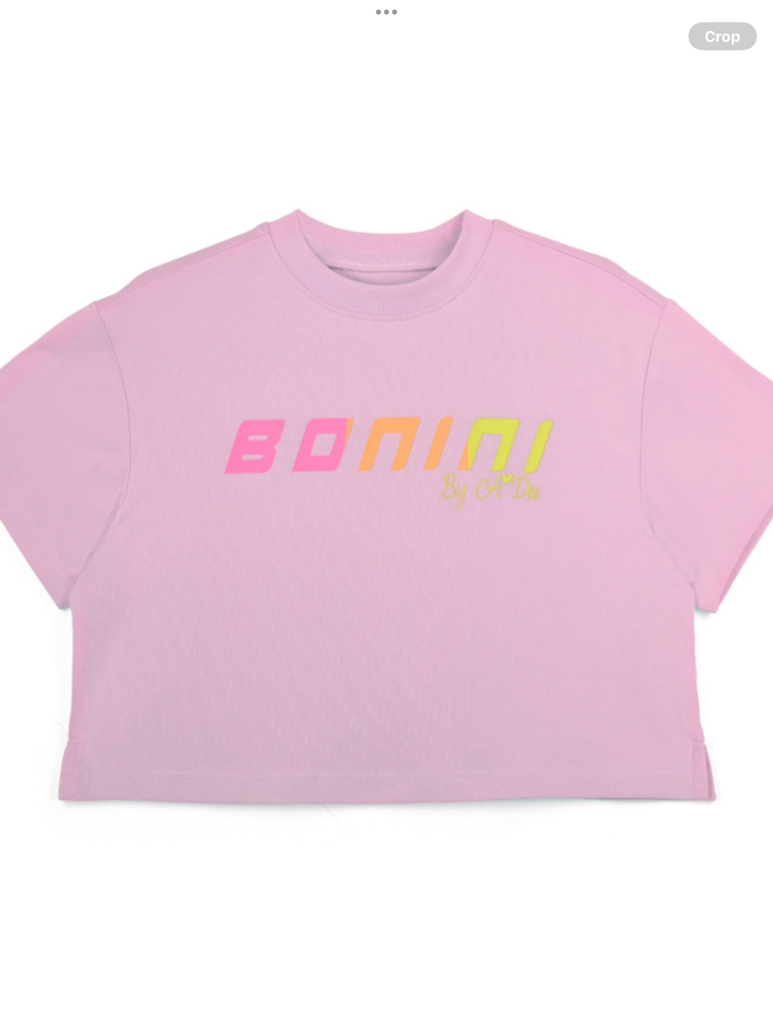 Bonini by A* Dee Shine Cropped Logo T-Shirt - Lilac Bloom  0226620