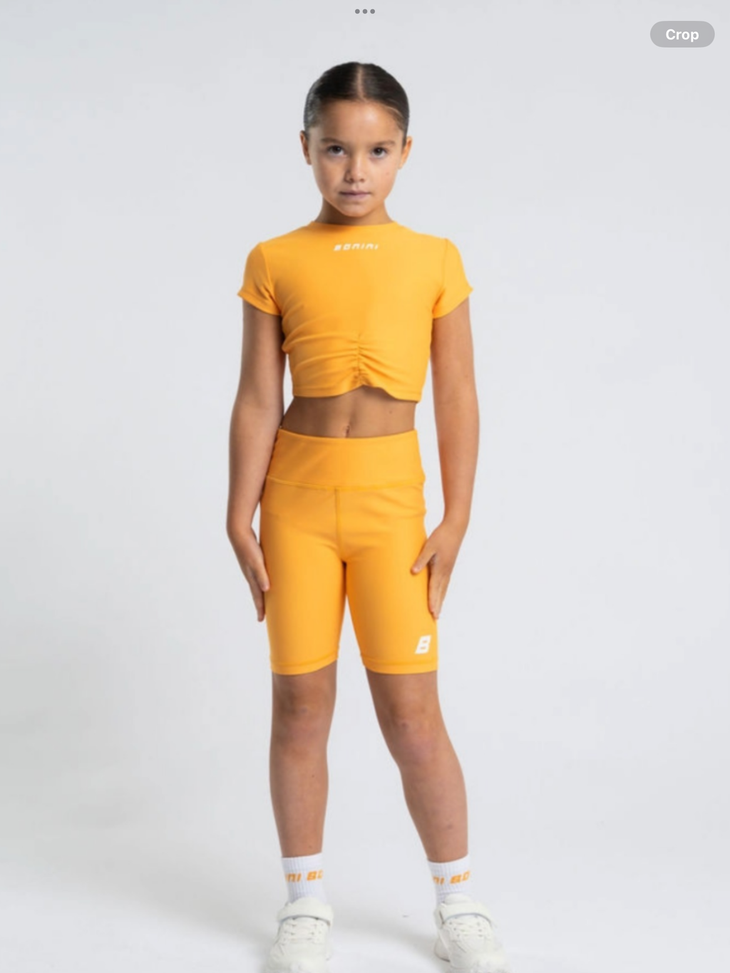 Bonini by A* Dee Aspire Short Sleeve Ruched Top - Florida Orange  0226621