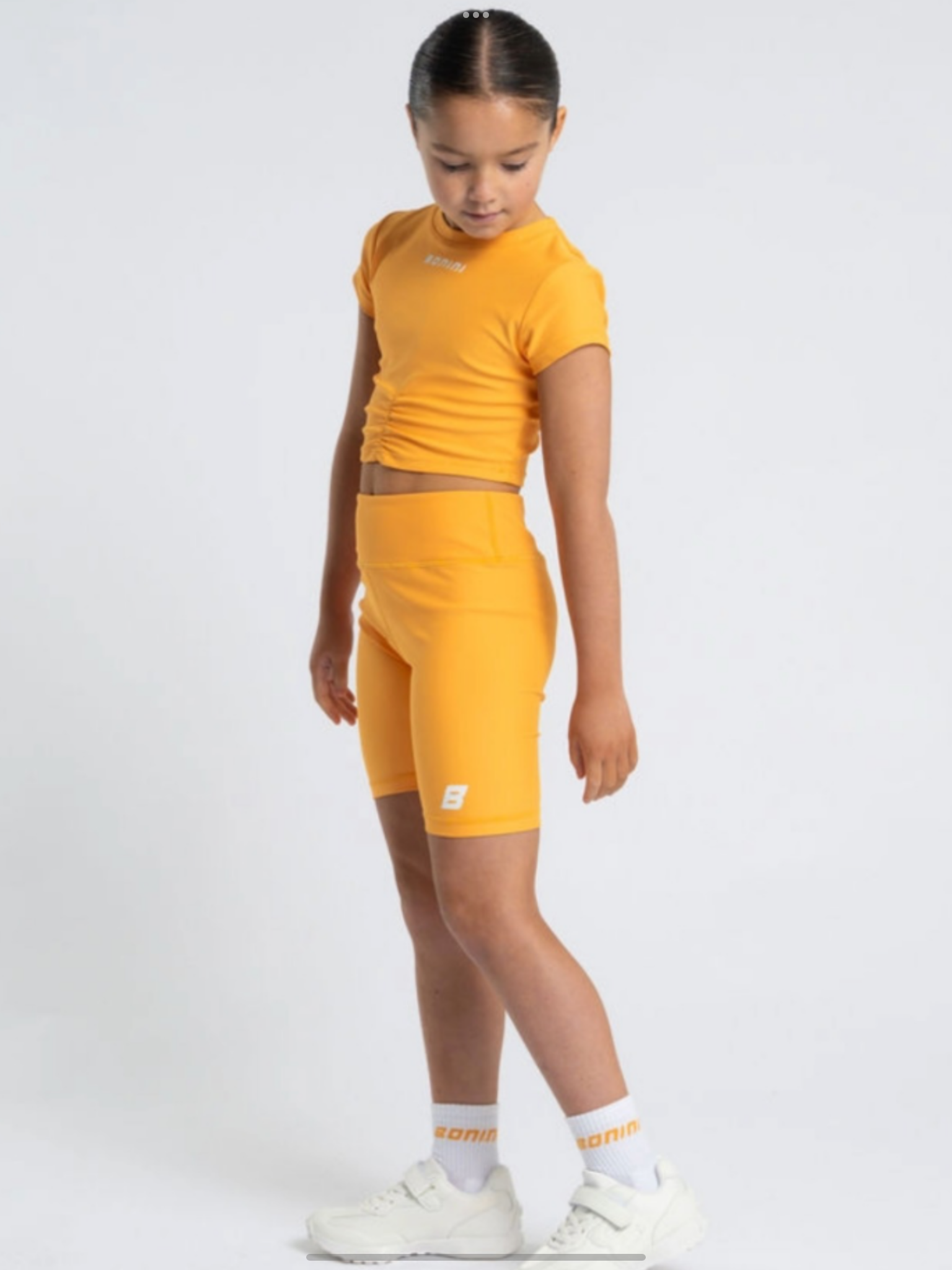 PRE ORDER Bonini by A* Dee Aspire Short Sleeve Ruched Top - Florida Orange  0226621