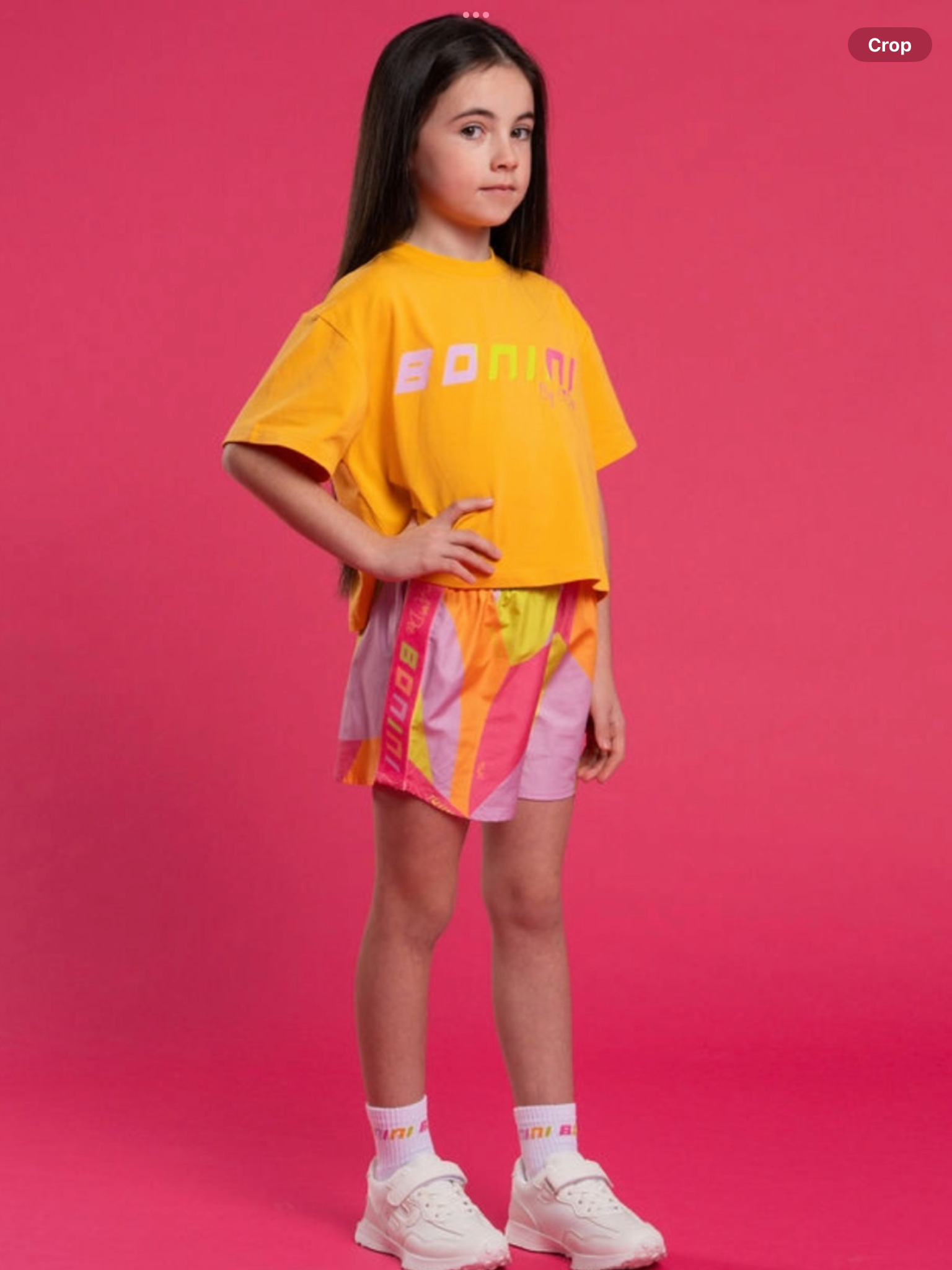 Bonini by A* Dee Shine Cropped Logo T-Shirt - Florida Orange  0226624