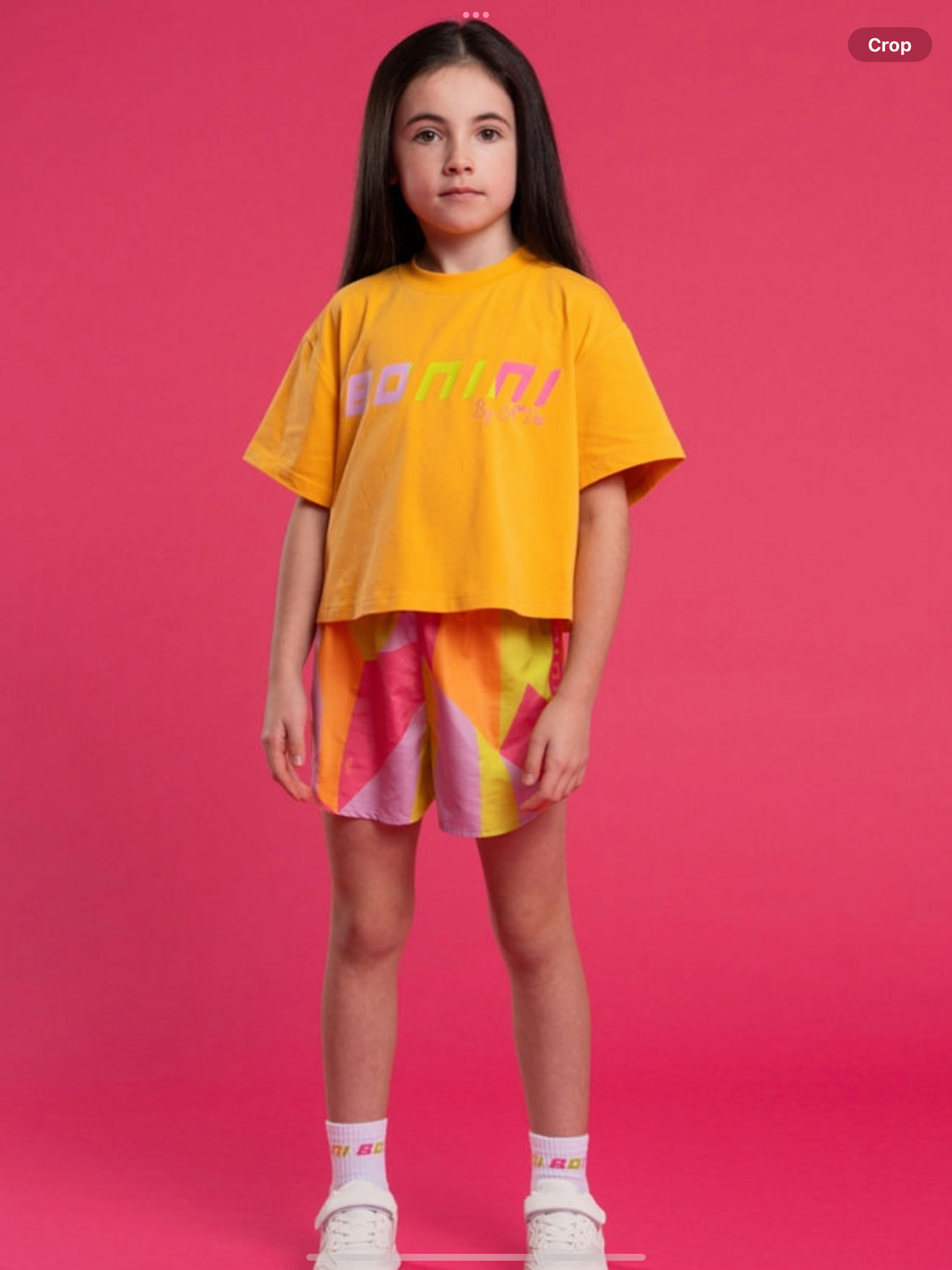 Bonini by A* Dee Shine Cropped Logo T-Shirt - Florida Orange  0226624