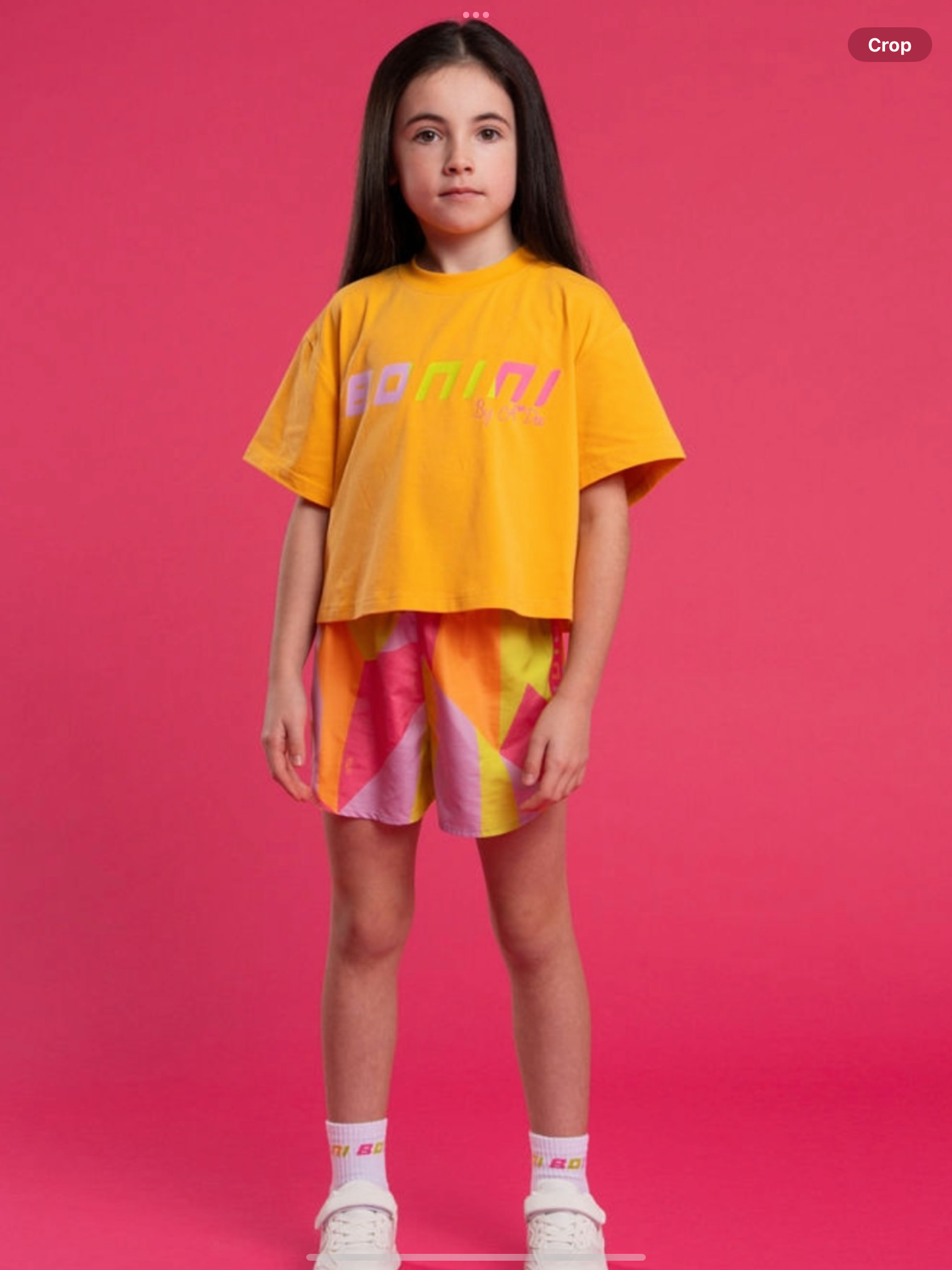 Bonini by A* Dee Shine Cropped Logo T-Shirt - Florida Orange  0226624