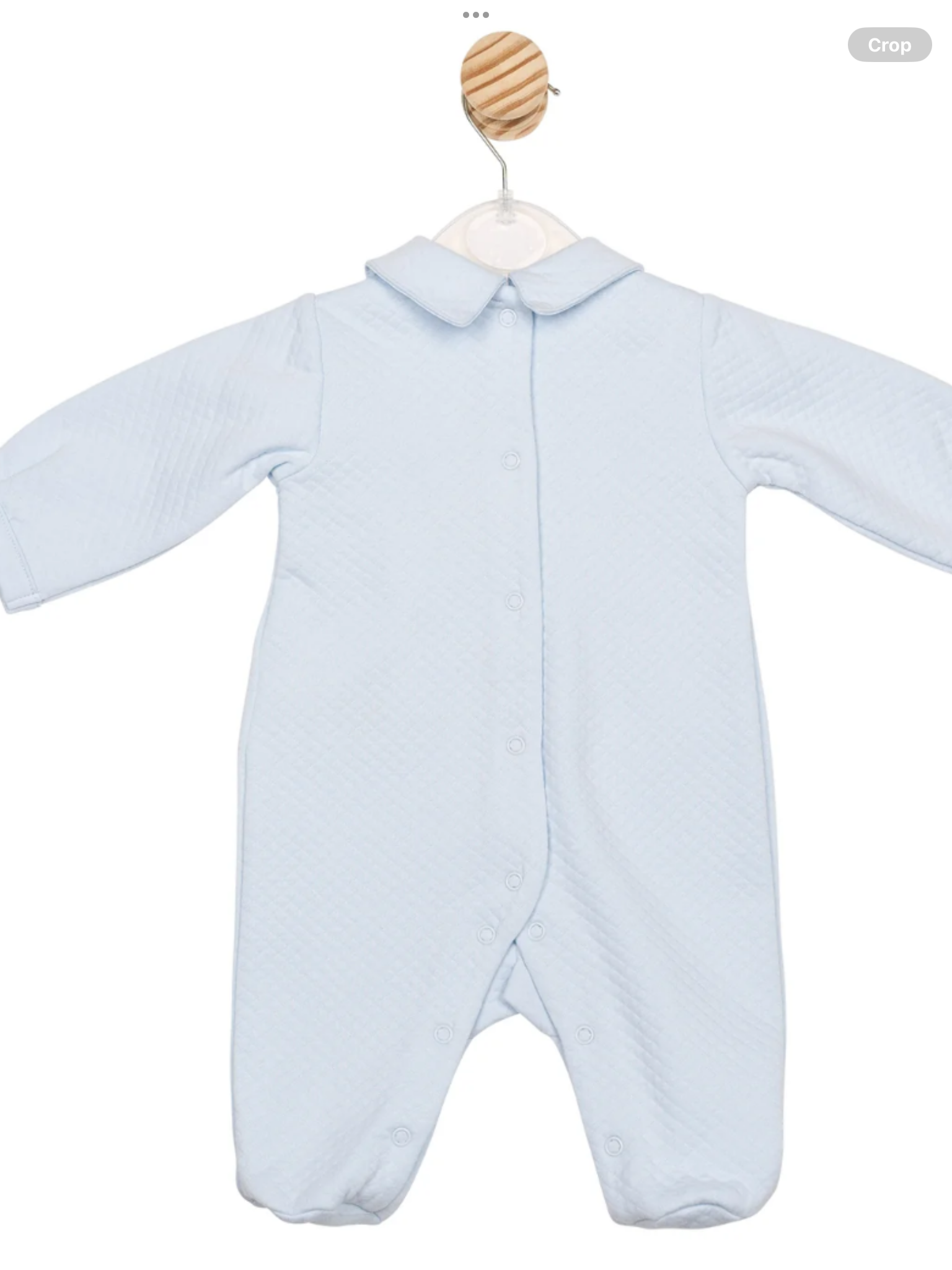 Mintini blue jacquard babygro 0326661