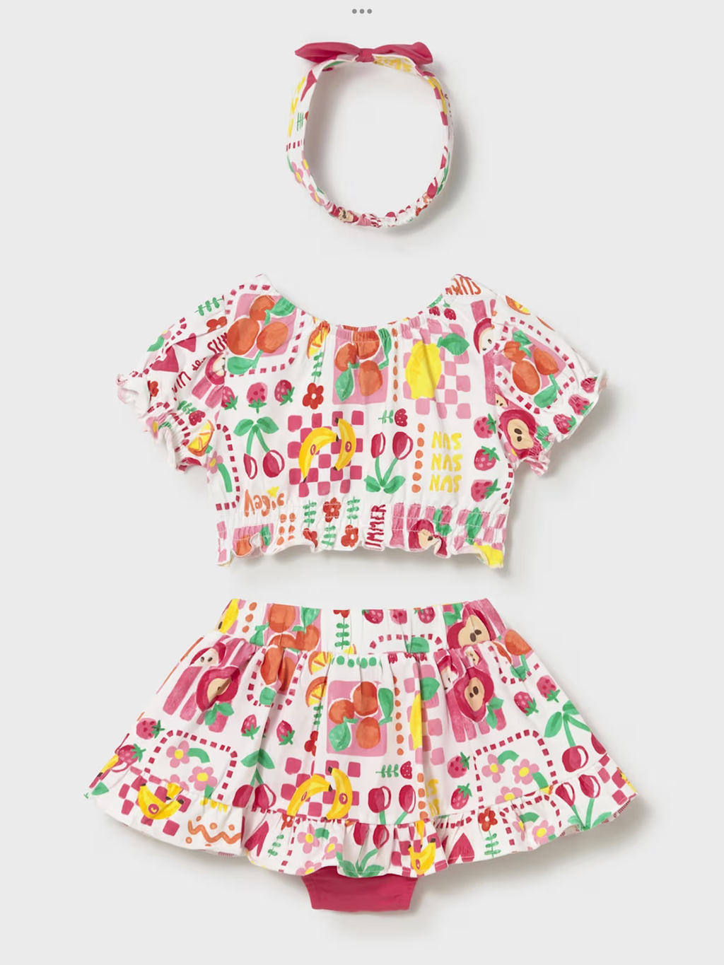 Mayoral 3-piece skirt set  with headband 0326703