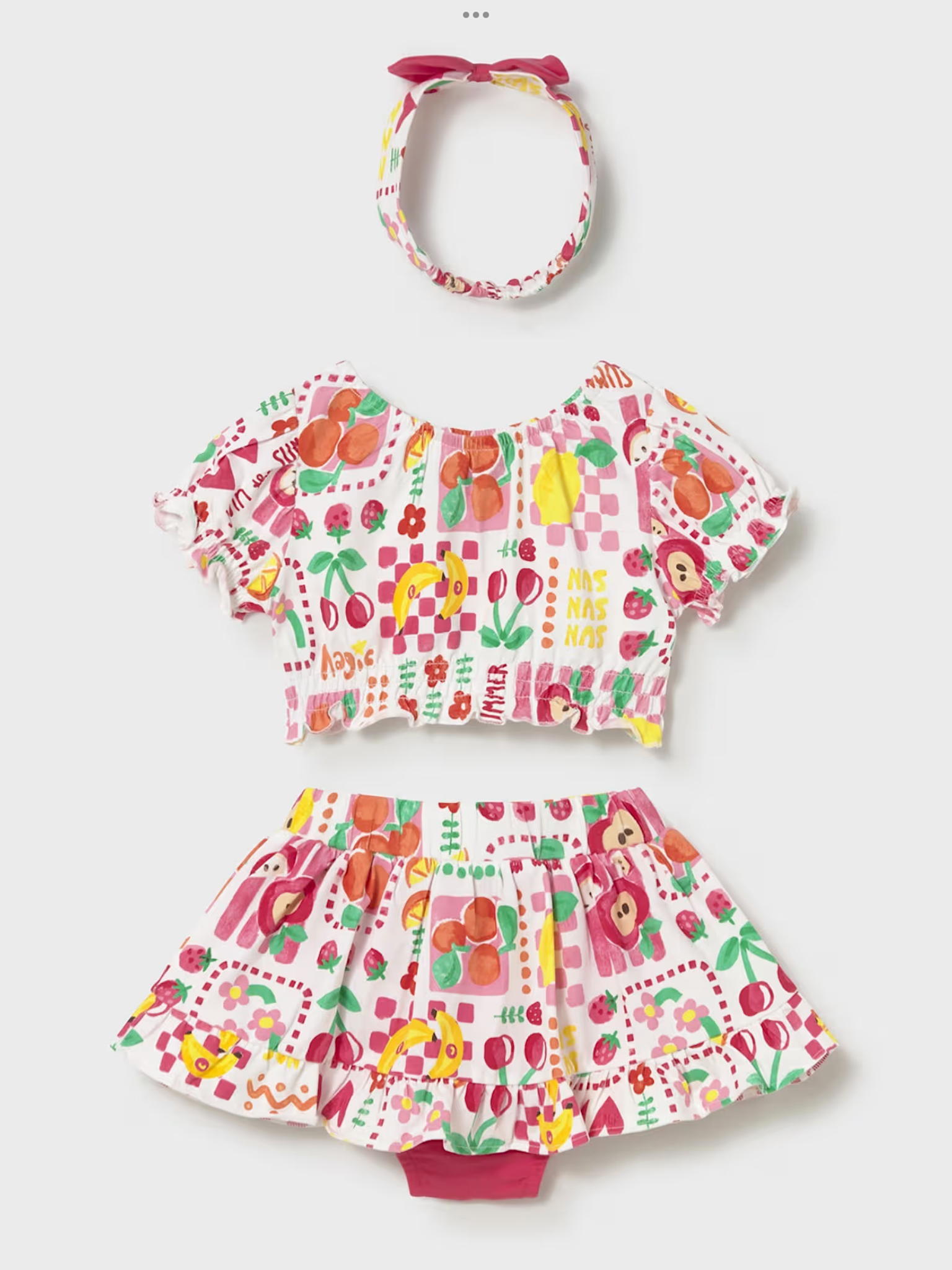 Mayoral 3-piece skirt set  with headband 0326703