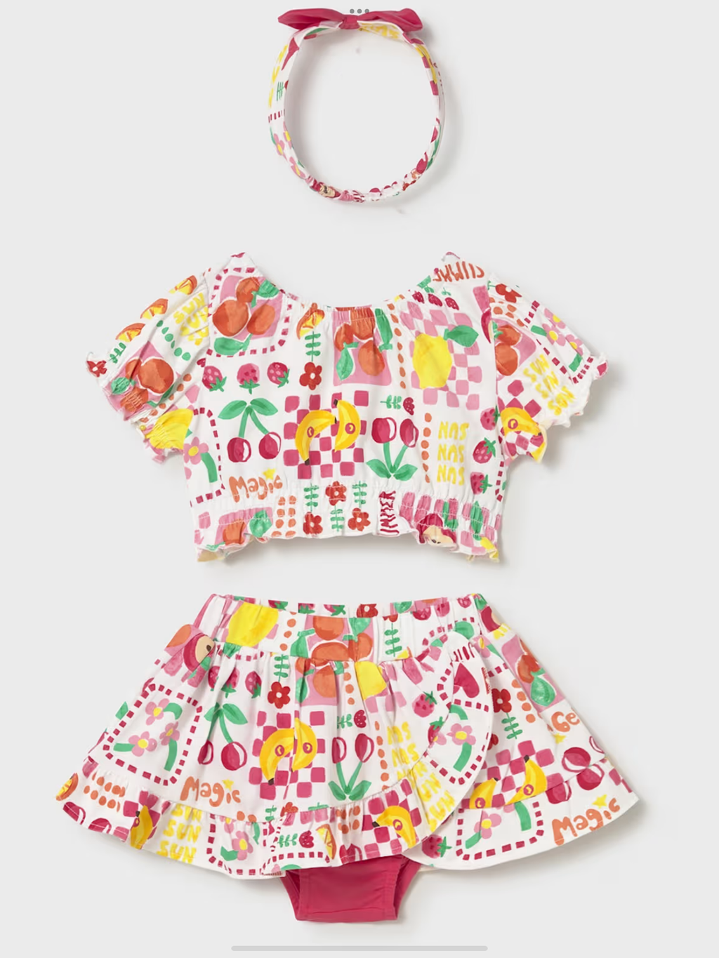 Mayoral 3-piece skirt set  with headband 0326703