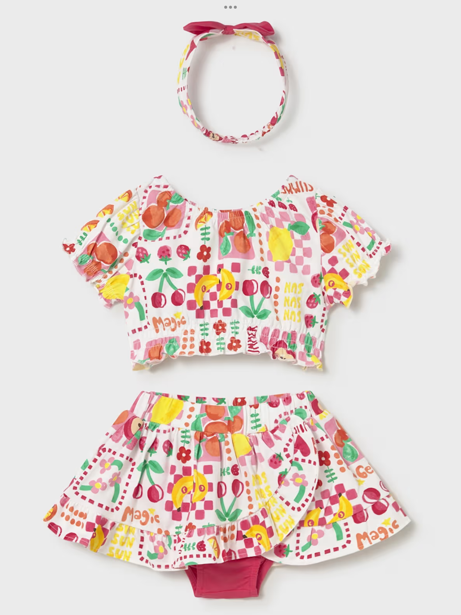 Mayoral 3-piece skirt set  with headband 0326703