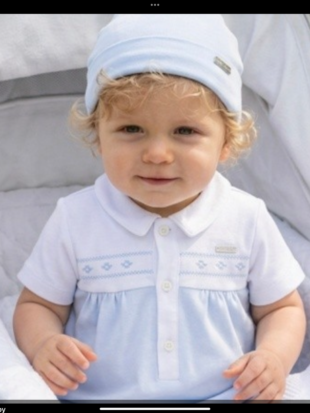 Blues baby shortie and hat 0426723