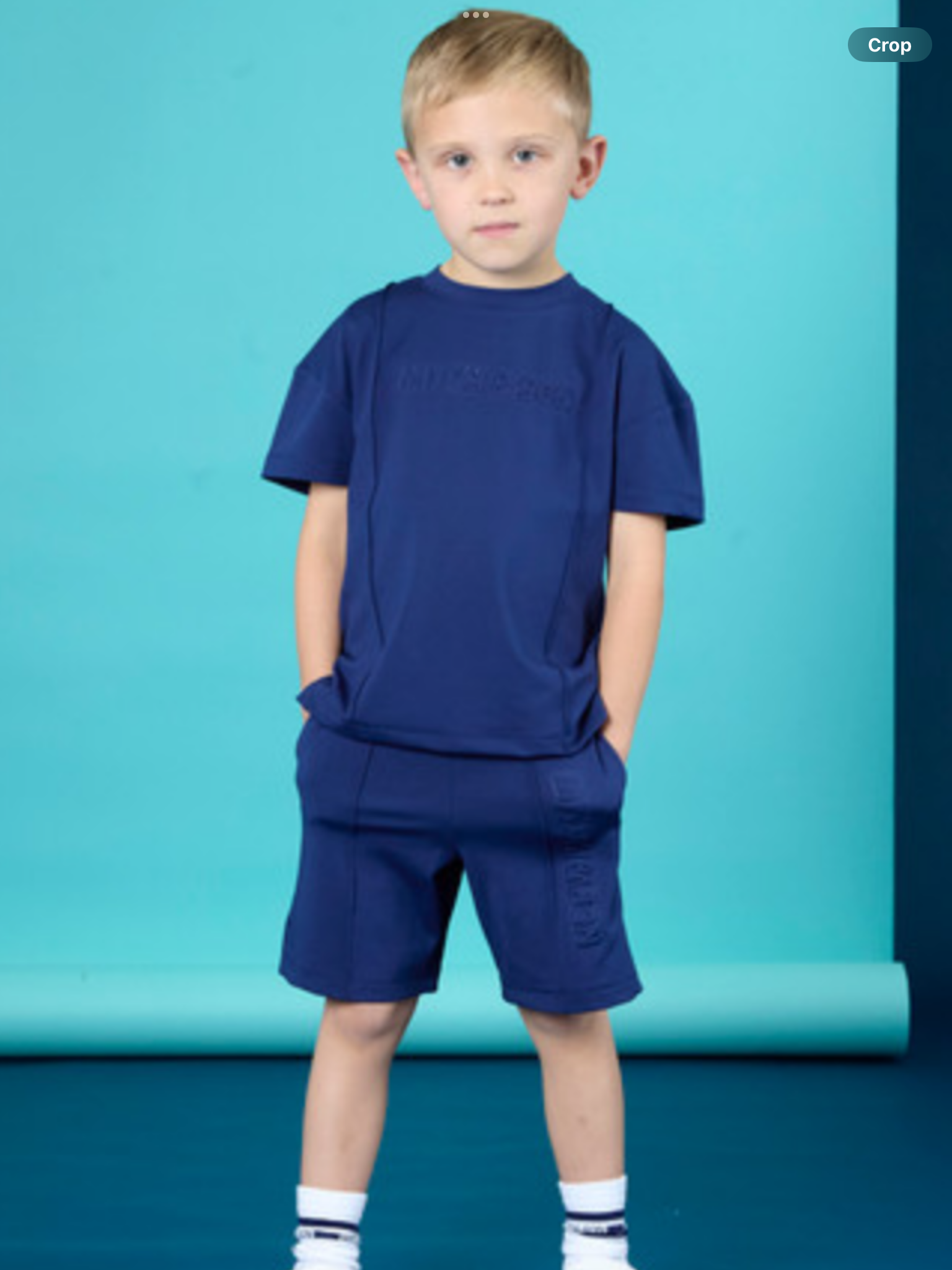 Mitch&son harper blue navy shorts set 012534