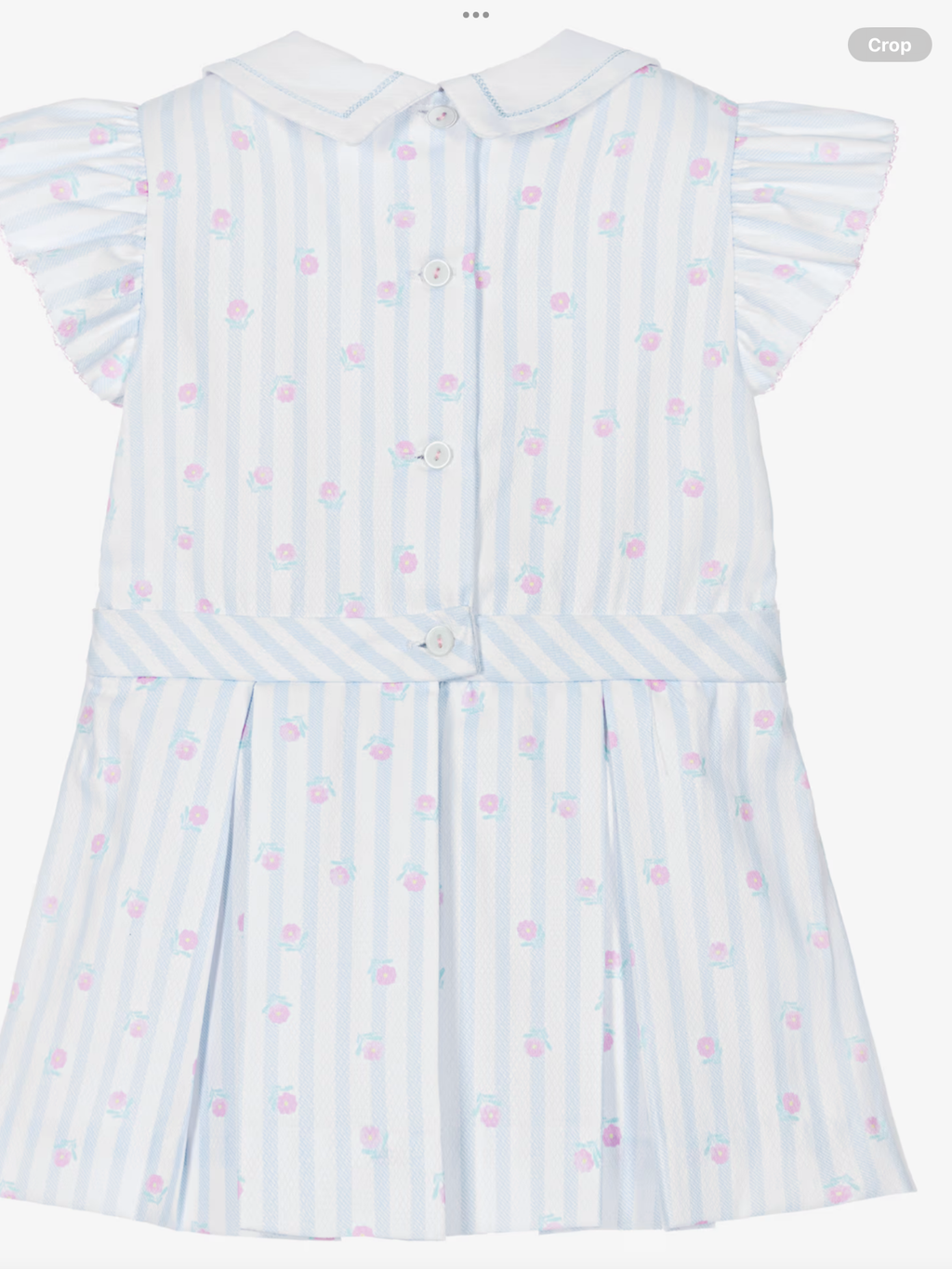 Pretty originals girls blue and white stripped cotton dress 0426731