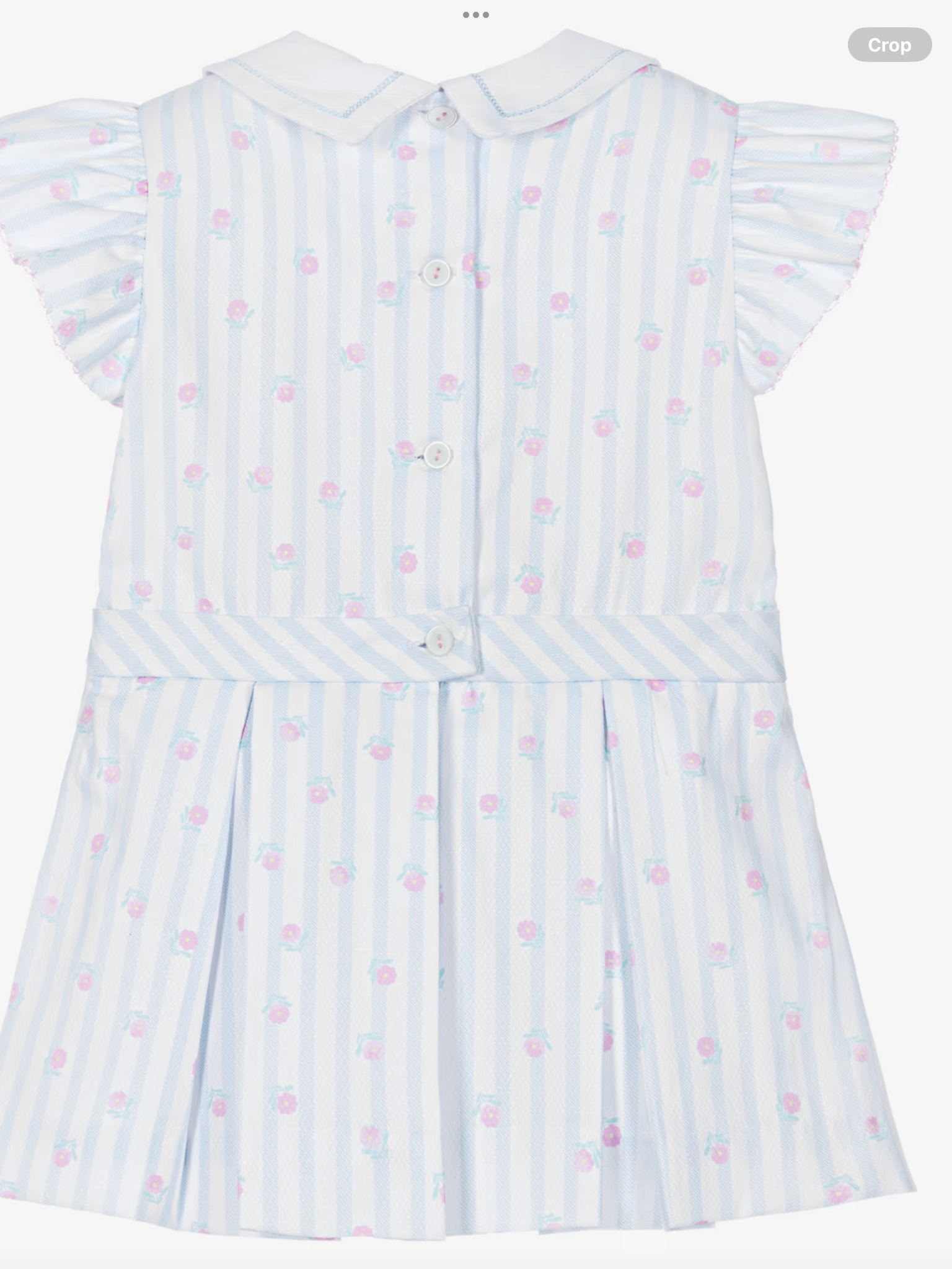 Pretty originals girls blue and white stripped cotton dress 0426731