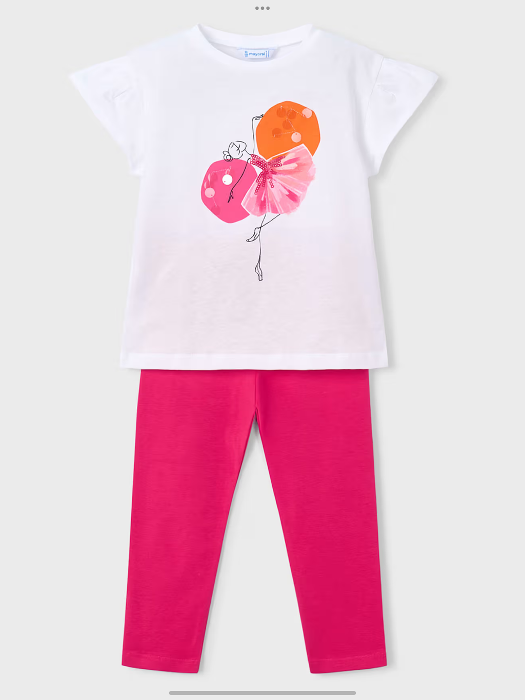 Mayoral Girls' leggings and T-shirt set 0426736